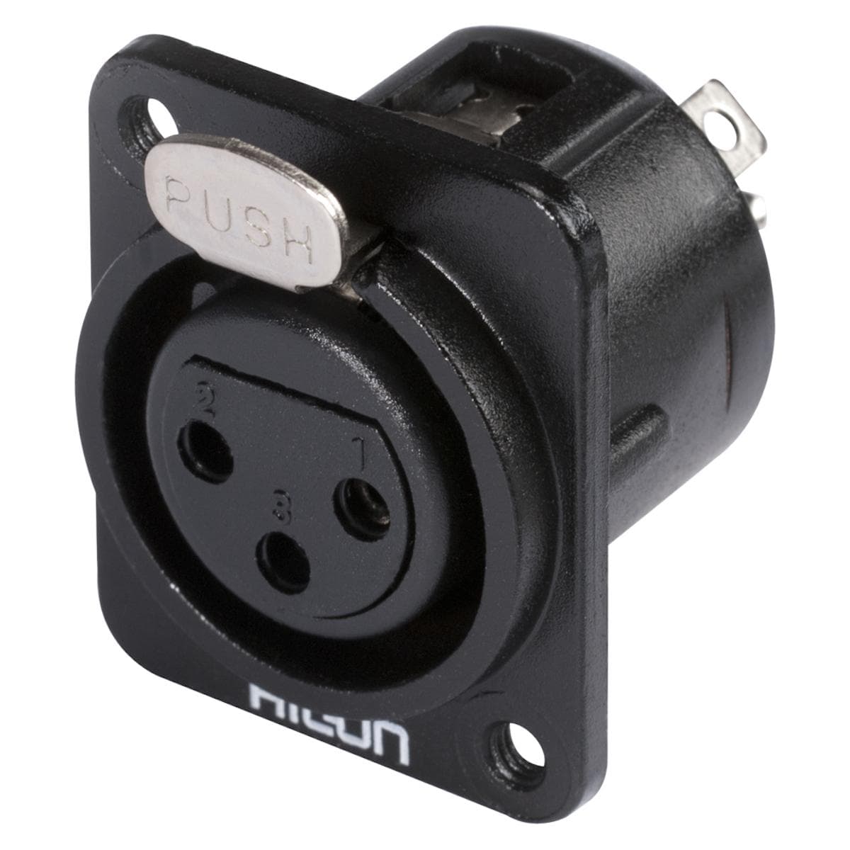 HICON XLR, 3-pole , metal, Soldering-female connector, silver plated contact(s), Type D M3, black