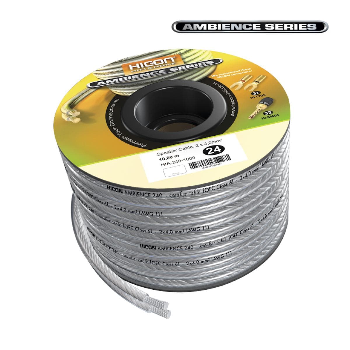 Speaker cable, 2 x 4,00 mm² | 10,00 m