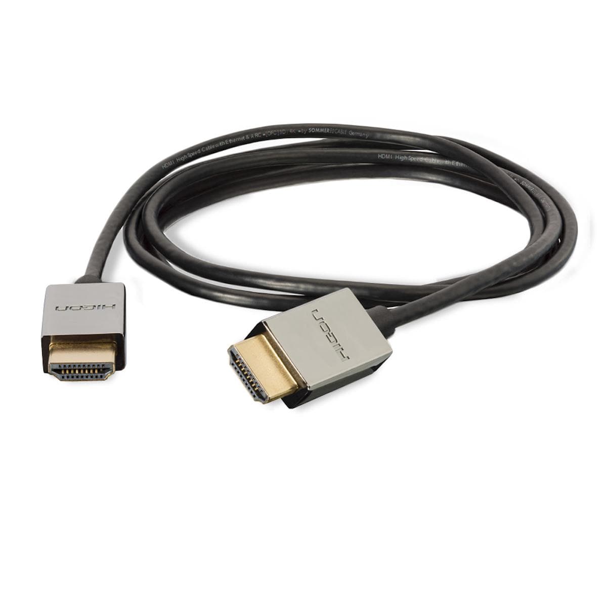 Multimedia cable HighSpeed-Cable with Ethernet & ARC, compact, 19 x 0,04 mm² | HDMI / HDMI | 10,00m