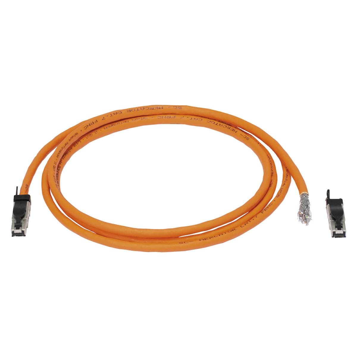 Network cable SC-Mercator CAT.7, 8 | RJ45 / open end (RJ45C6XL included) | 70,00m | orange