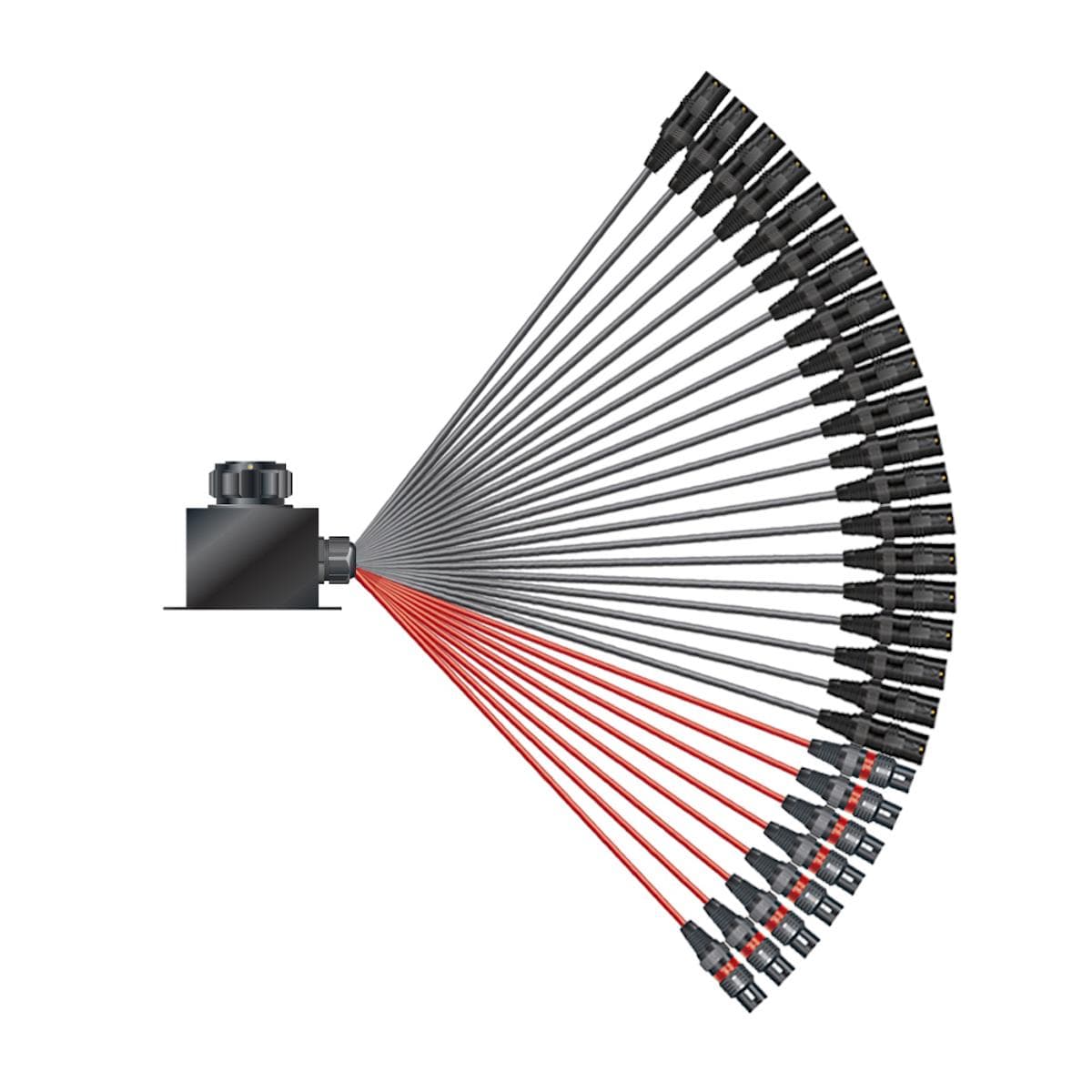 Multicore cable with round LK connector -> Splice ; seperate grounding | 20/08 | separate ground / I