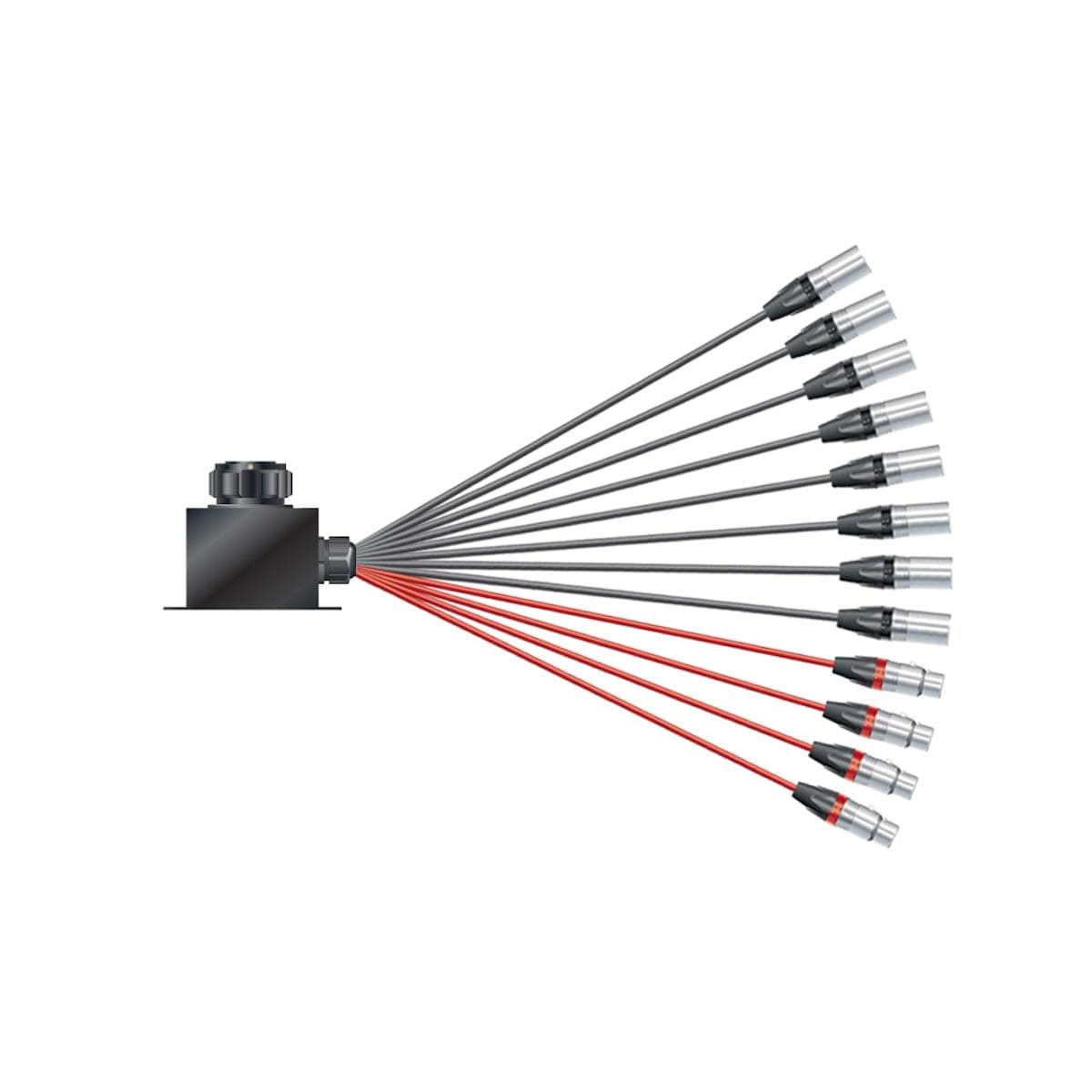 Multicore cable with round LK connector -> Splice ; seperate grounding | 08/04 | separate ground / I