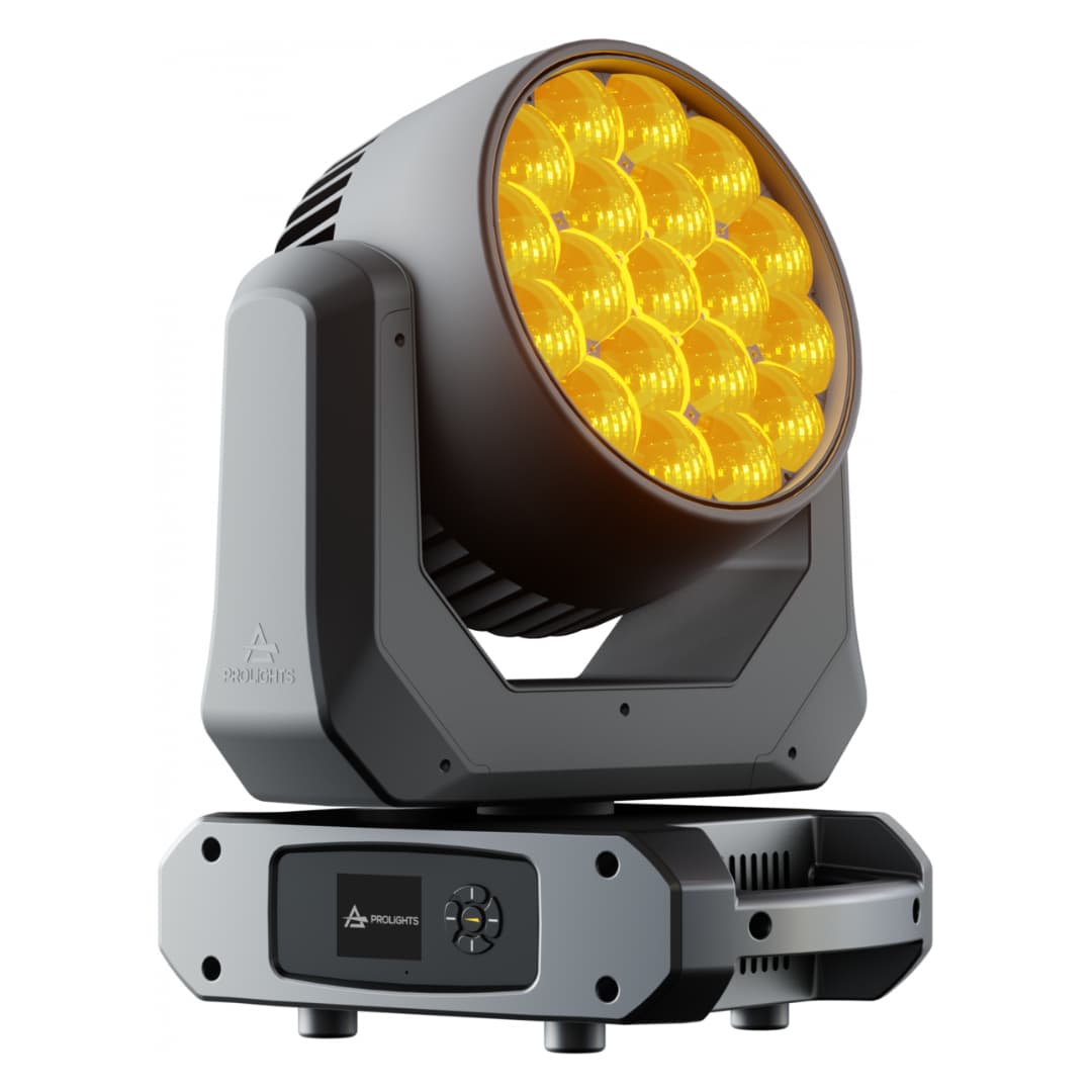 19x20W RGBW moving wash light with 4°- 52° zoom, black