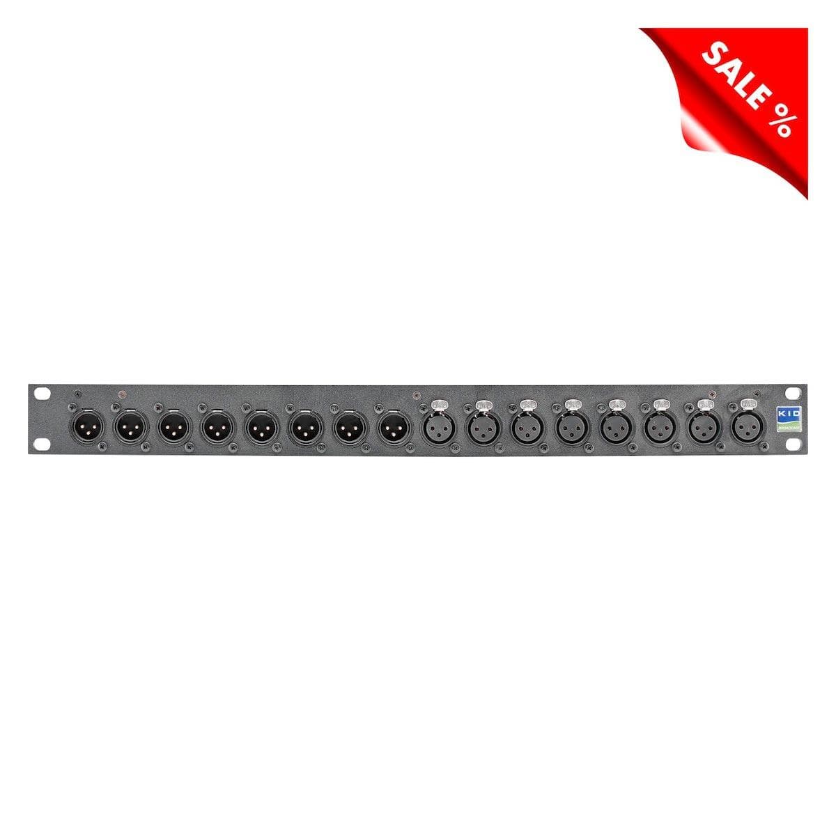 Sommer cable Audio-connection panel XLR , 1 HE, 12 BE, XLR 3-pole male/XLR 3-pole female, 4 mm powde