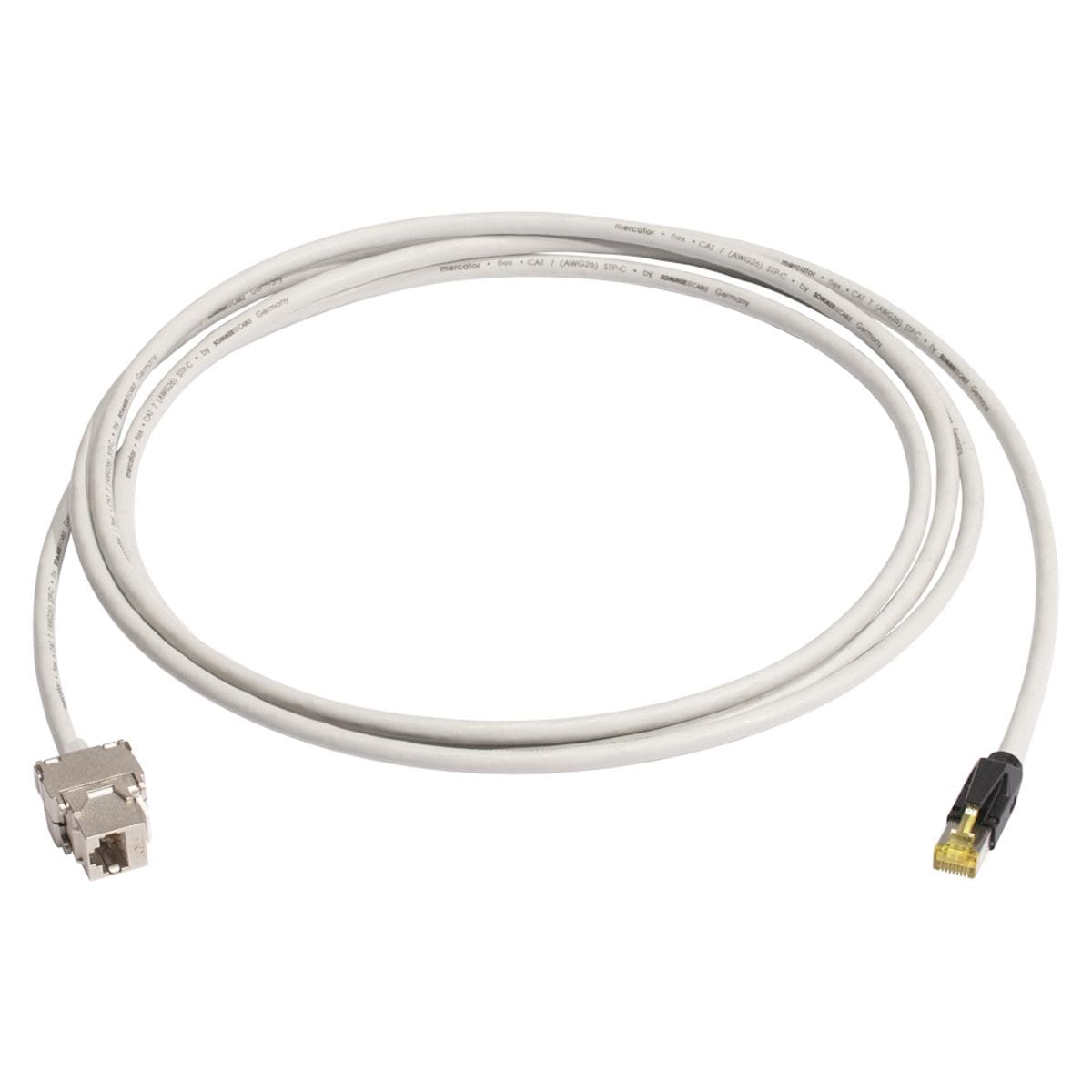 Consolidation-point-cable SC-Mercator CAT.7, 8 x 0,14 mm² | RJ45 / RJ45, HIROSE | 20,00m | grey
