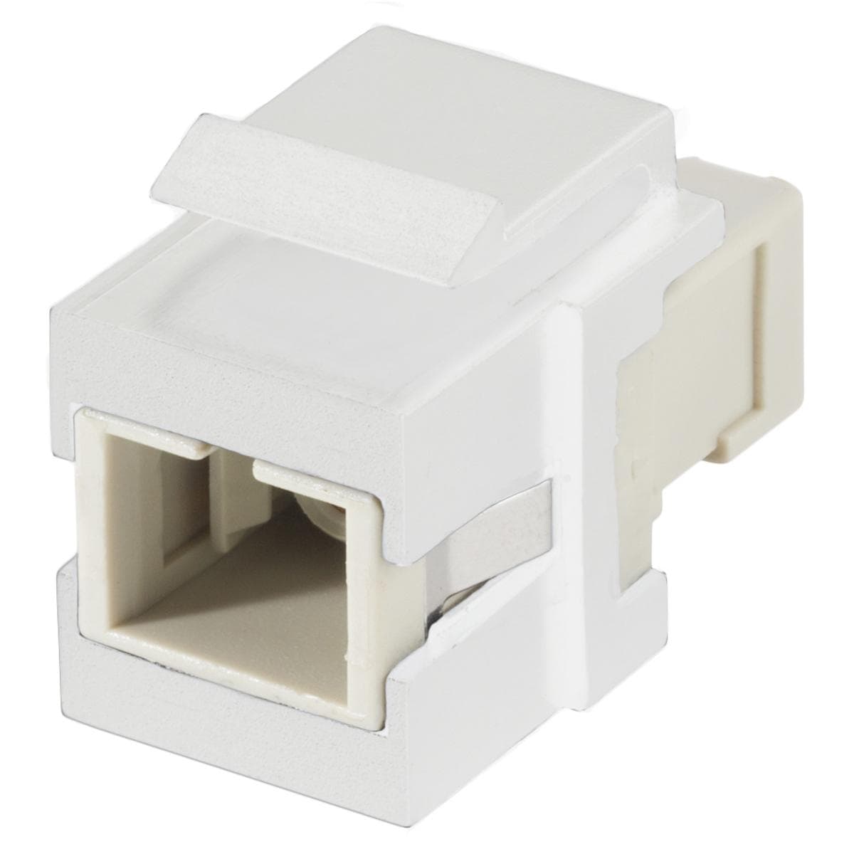SC / SC female, plastic-, Patch-, Keystone Clip-In, white