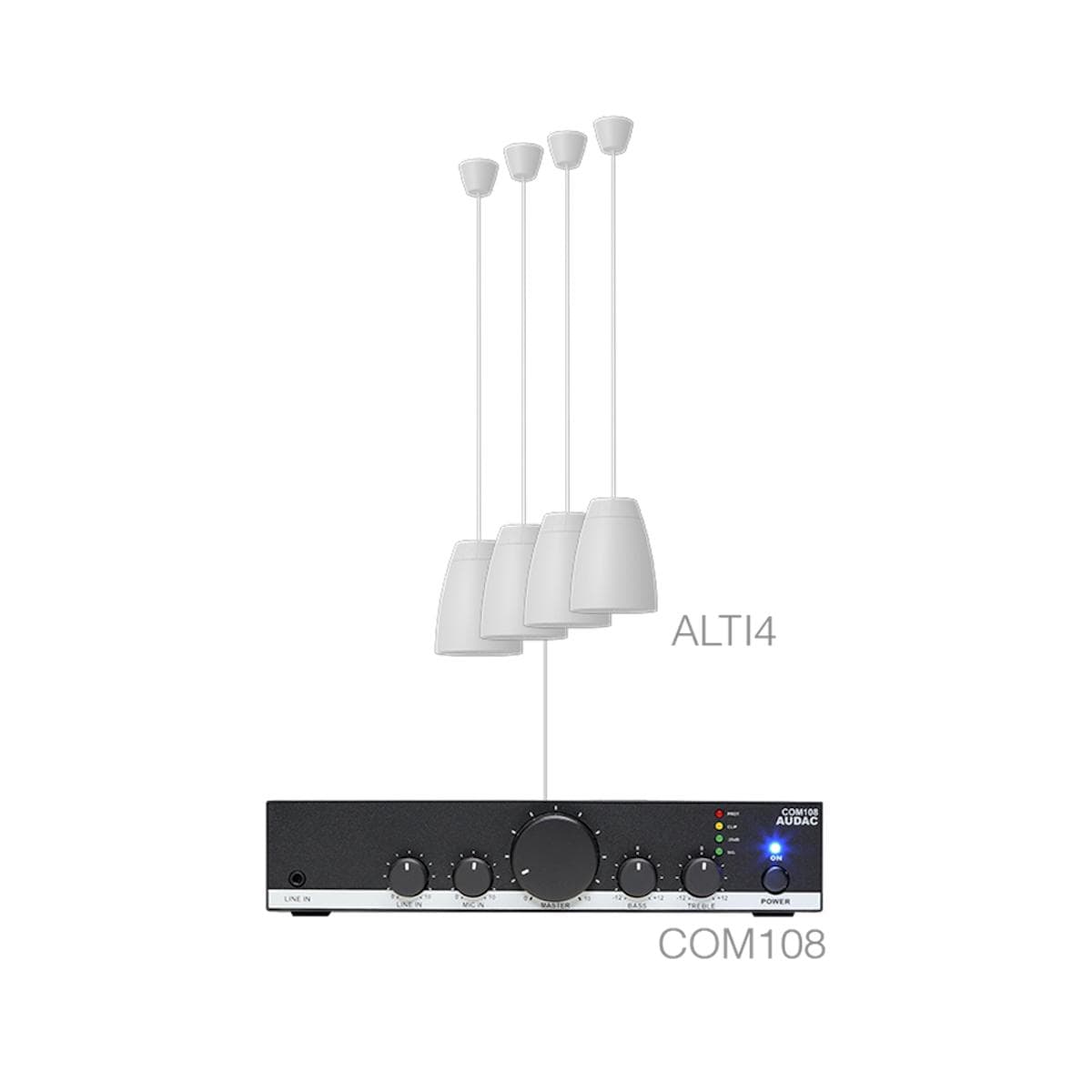 LENTO4.4/W 4 x ALTI4/W + COM108 White