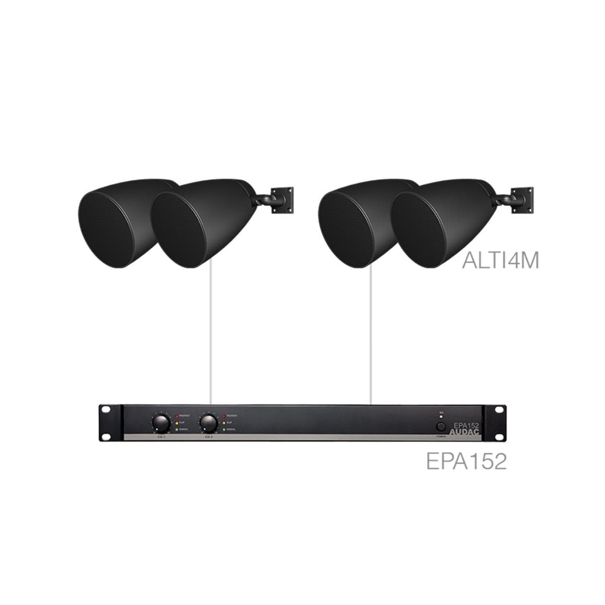 LENTO4.4EM/B 4 x ALTI4M/W + EPA152 Black