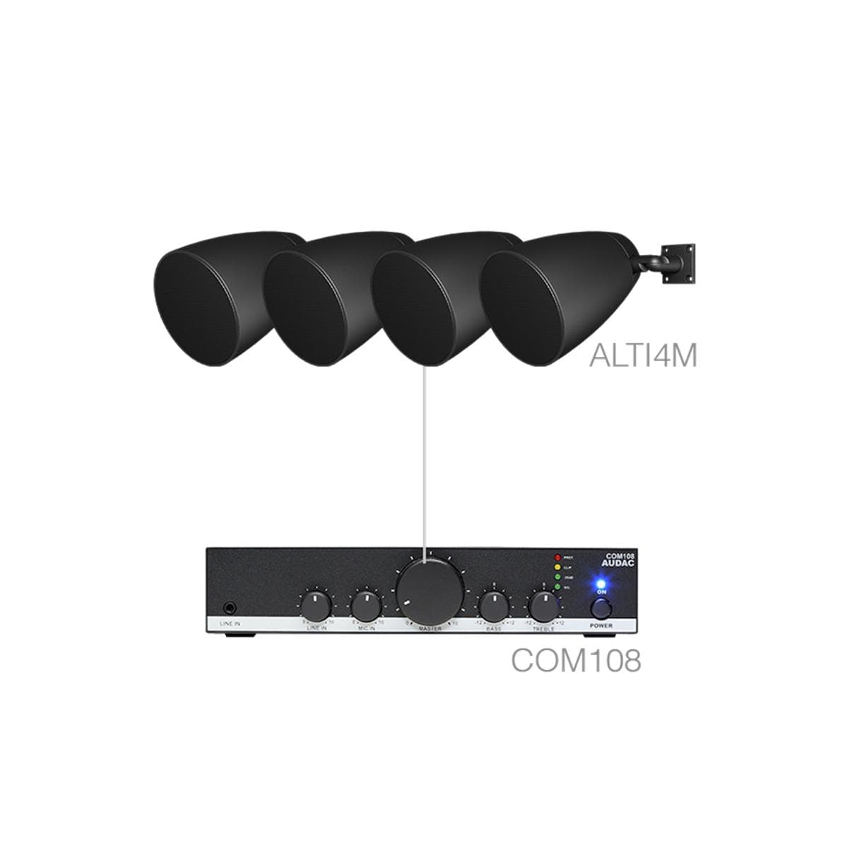 LENTO4.4M/B 4 x ALTI4M/W + COM108 Black