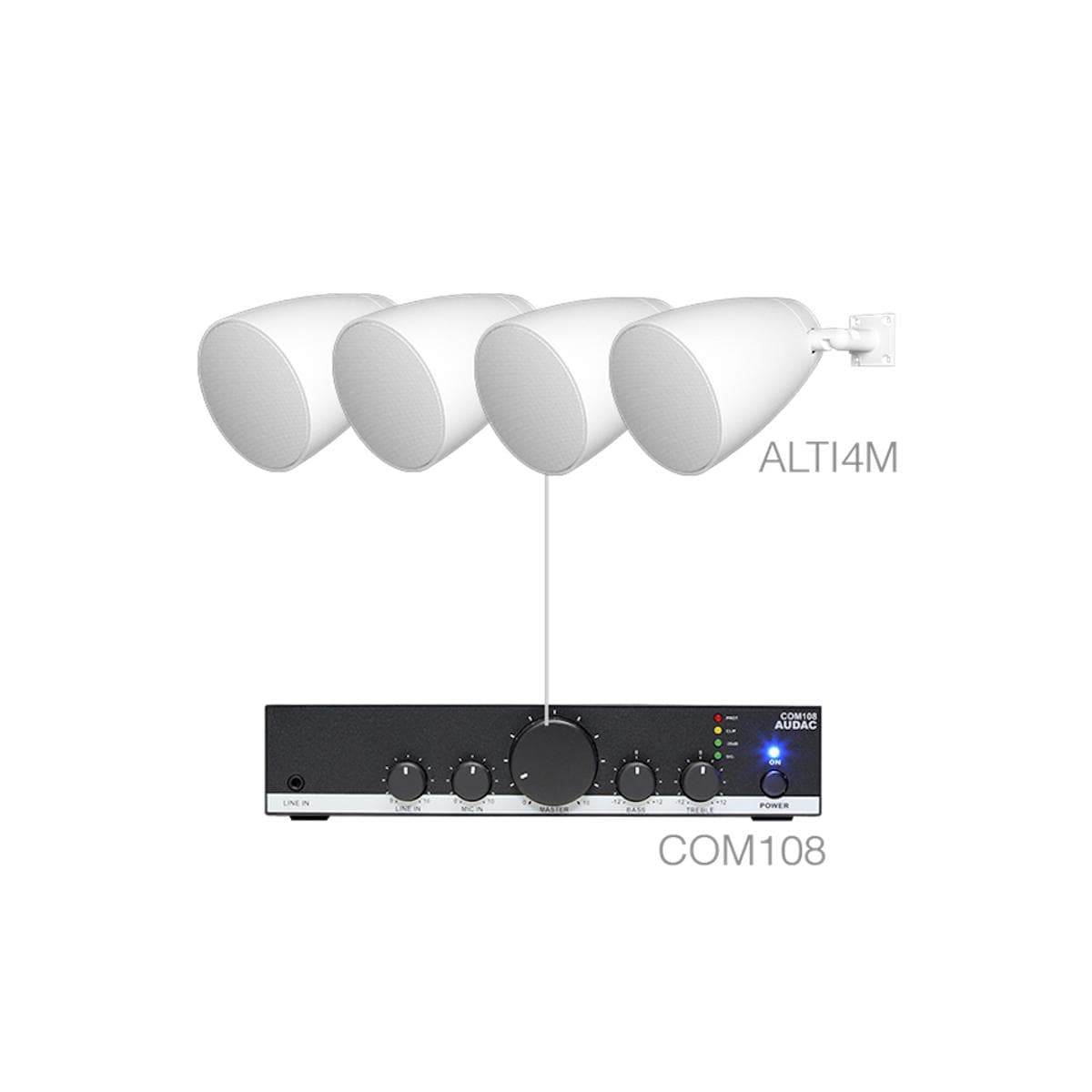 LENTO4.4M/W 4 x ALTI4M/W + COM108 White