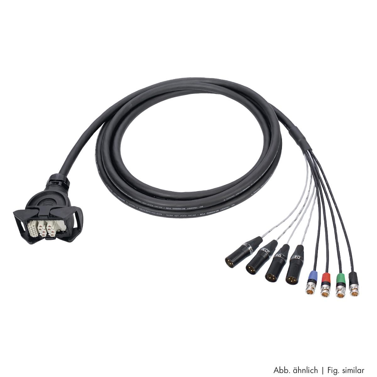 Sommer cable MADI Connection system , Reartwist BNC connector male/Multipin female (HAN-ECO, with cl