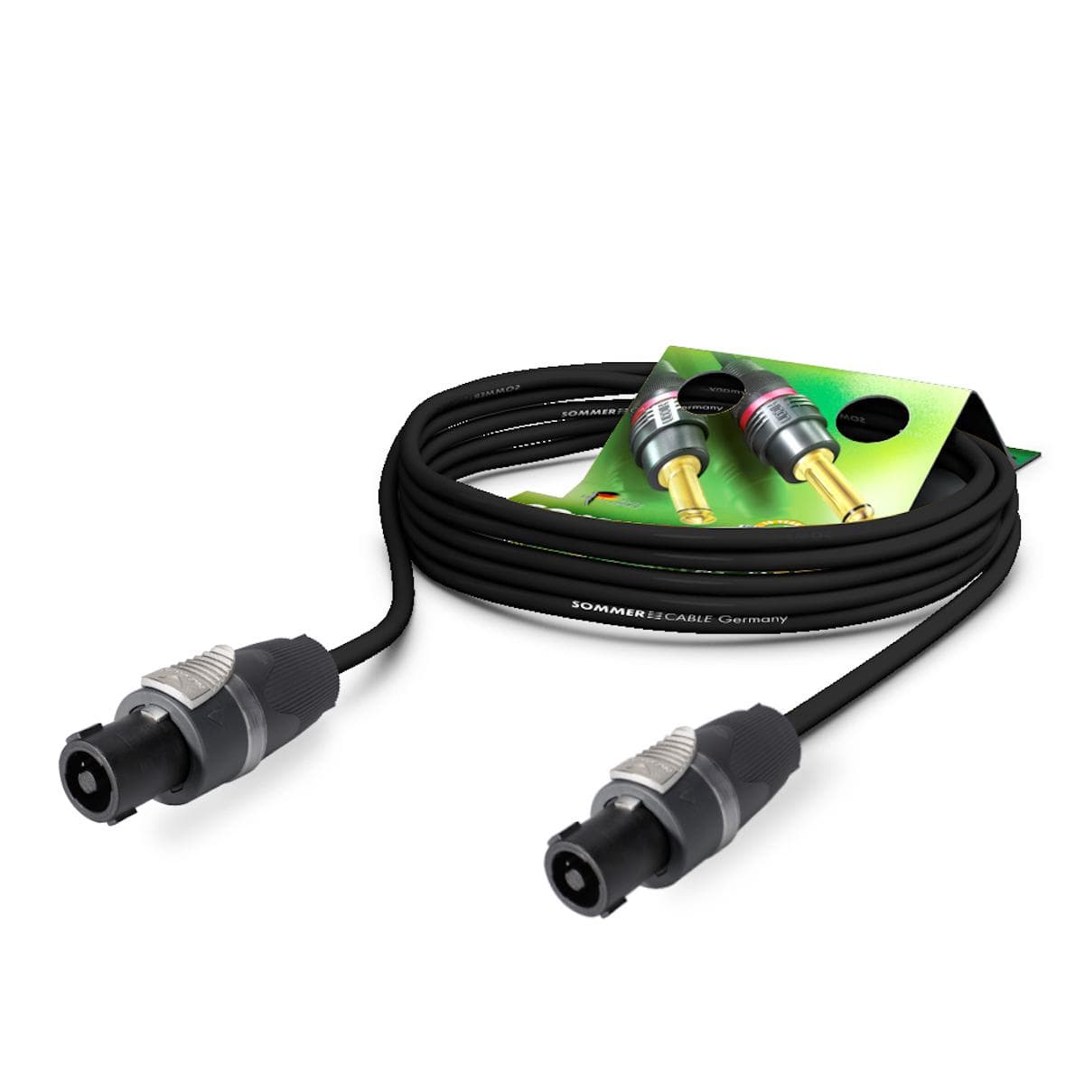 Speaker cable Meridian, 2 x 2,50 mm² | Speakon / Speakon, NEUTRIK/SOMMER | 20,00m | black