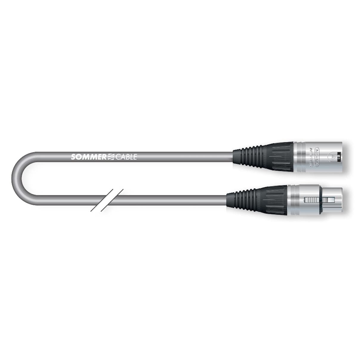 Speaker cable Meridian, 2 x 2,50 mm² | XLR / XLR, NEUTRIK | 20,00m | grey