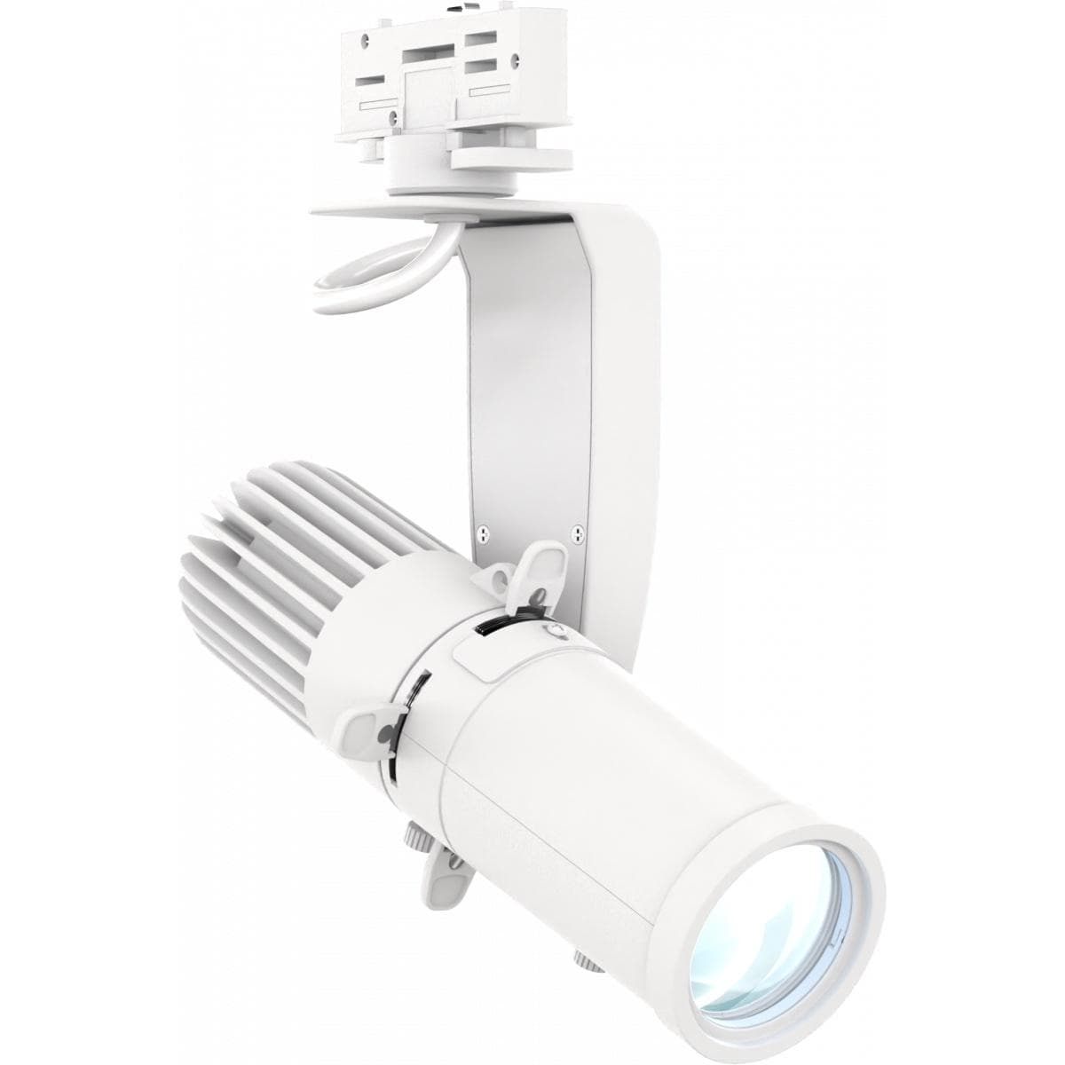 WDMX with track 1x28W white LED profiler, opt.optics, 4 blades, IP20, 22W, 1 kg