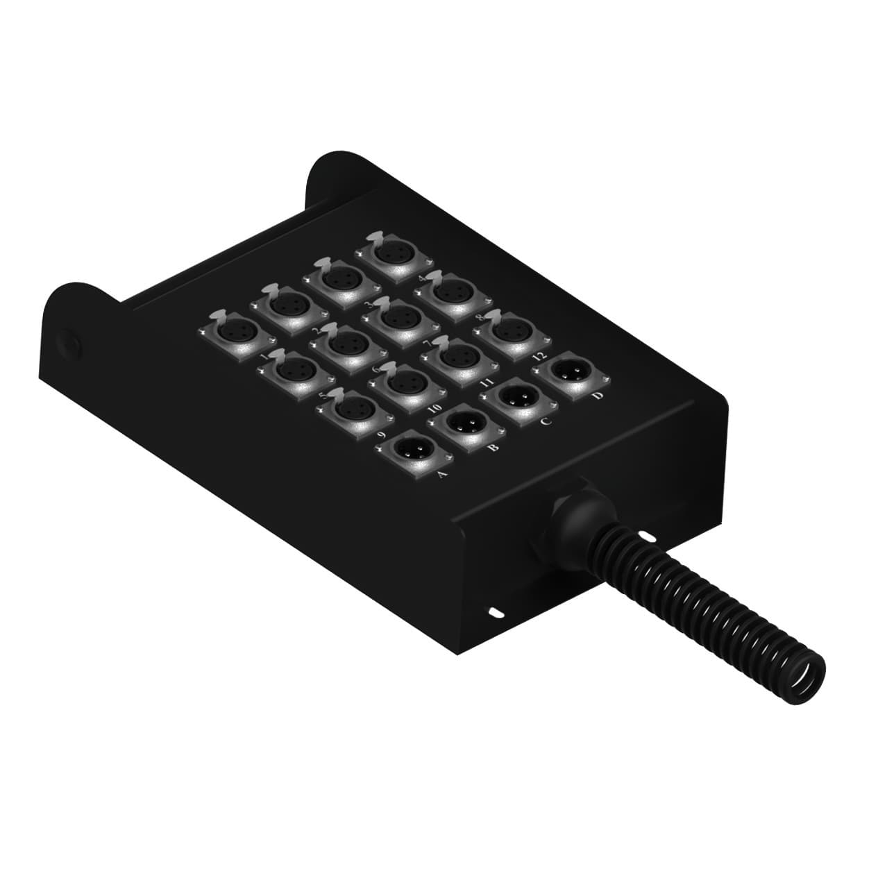 Multi stage block - 12 x XLR female & 4 x XLR male