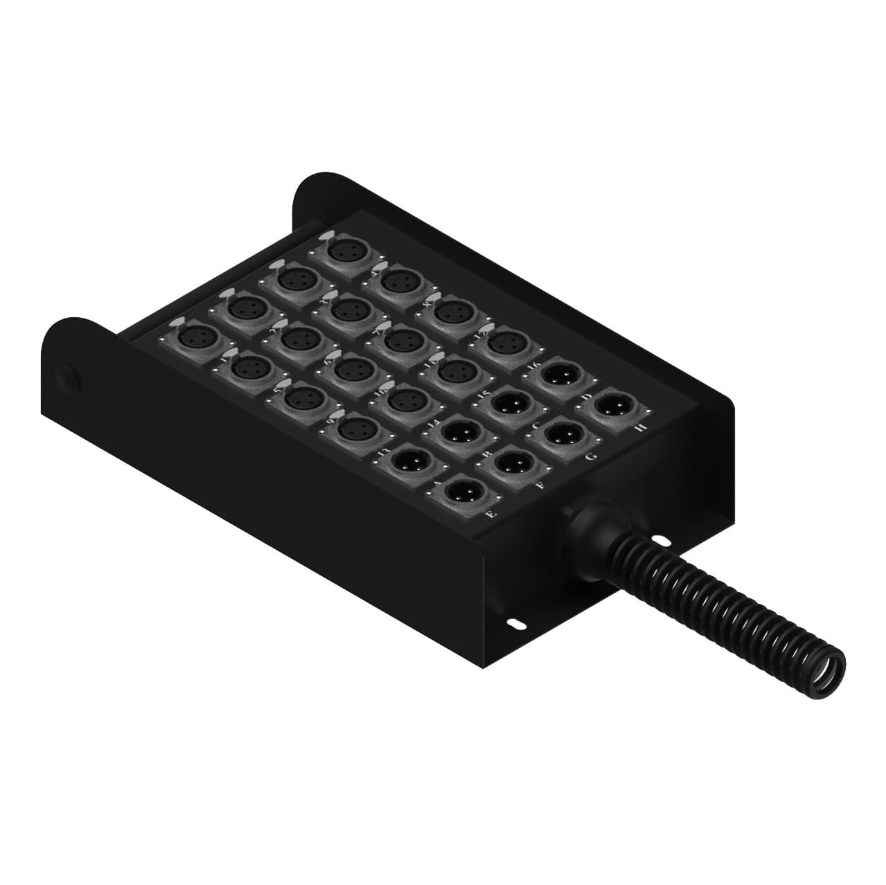 Multi stage block - 16 XLR female & 8 XLR male