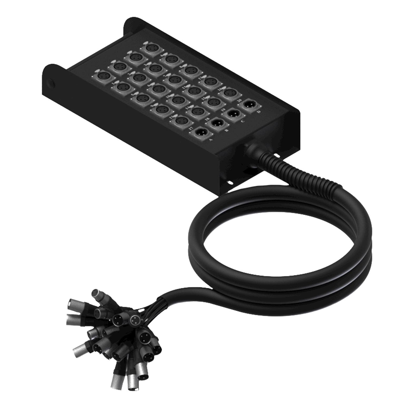 Multi stage block - 20 x XLR female & 4 x XLR male - 4 x XLR female & 20 x XLR male 30 meter