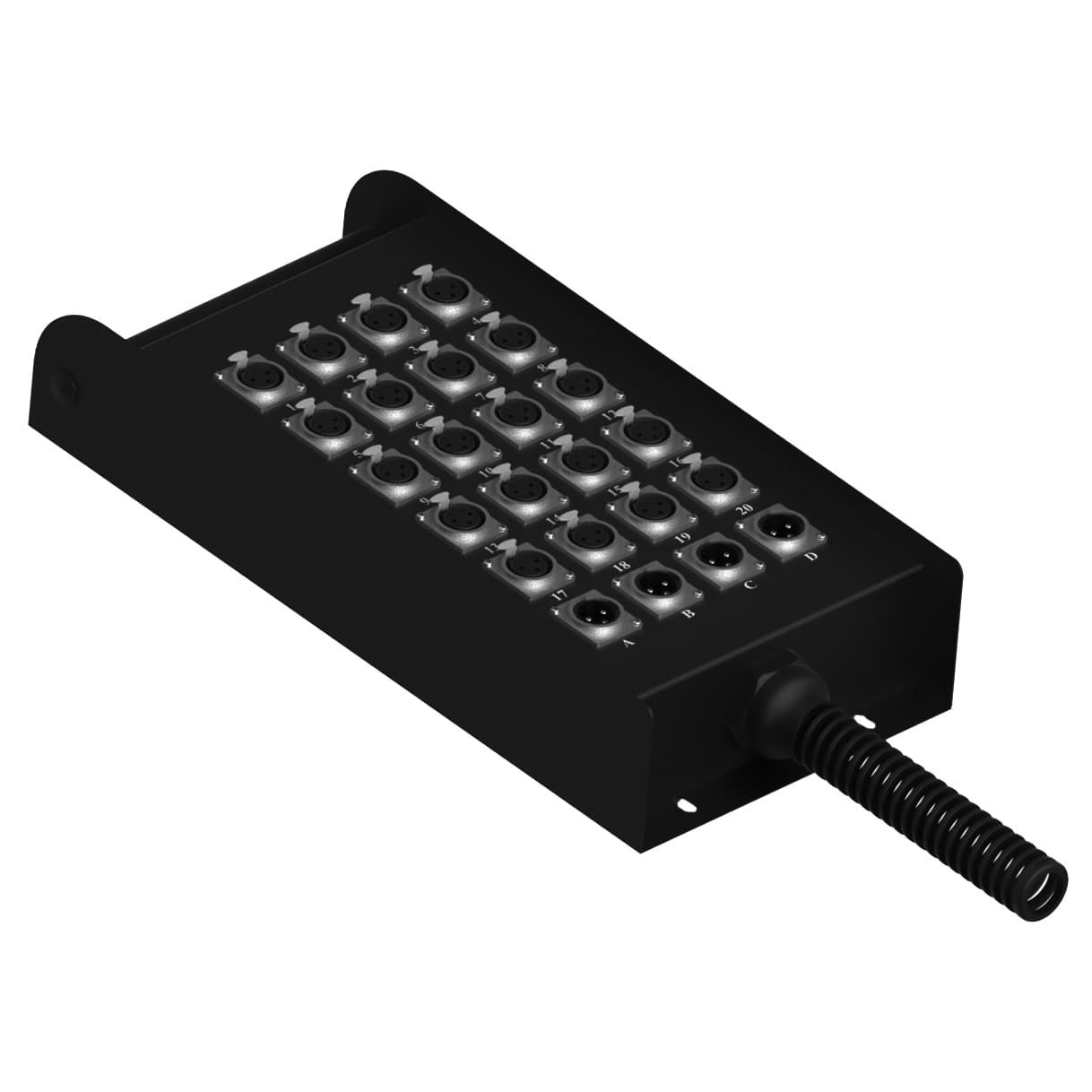 Multi stage block - 20 x XLR female & 4 x XLR male - 4 x XLR female & 20 x XLR male