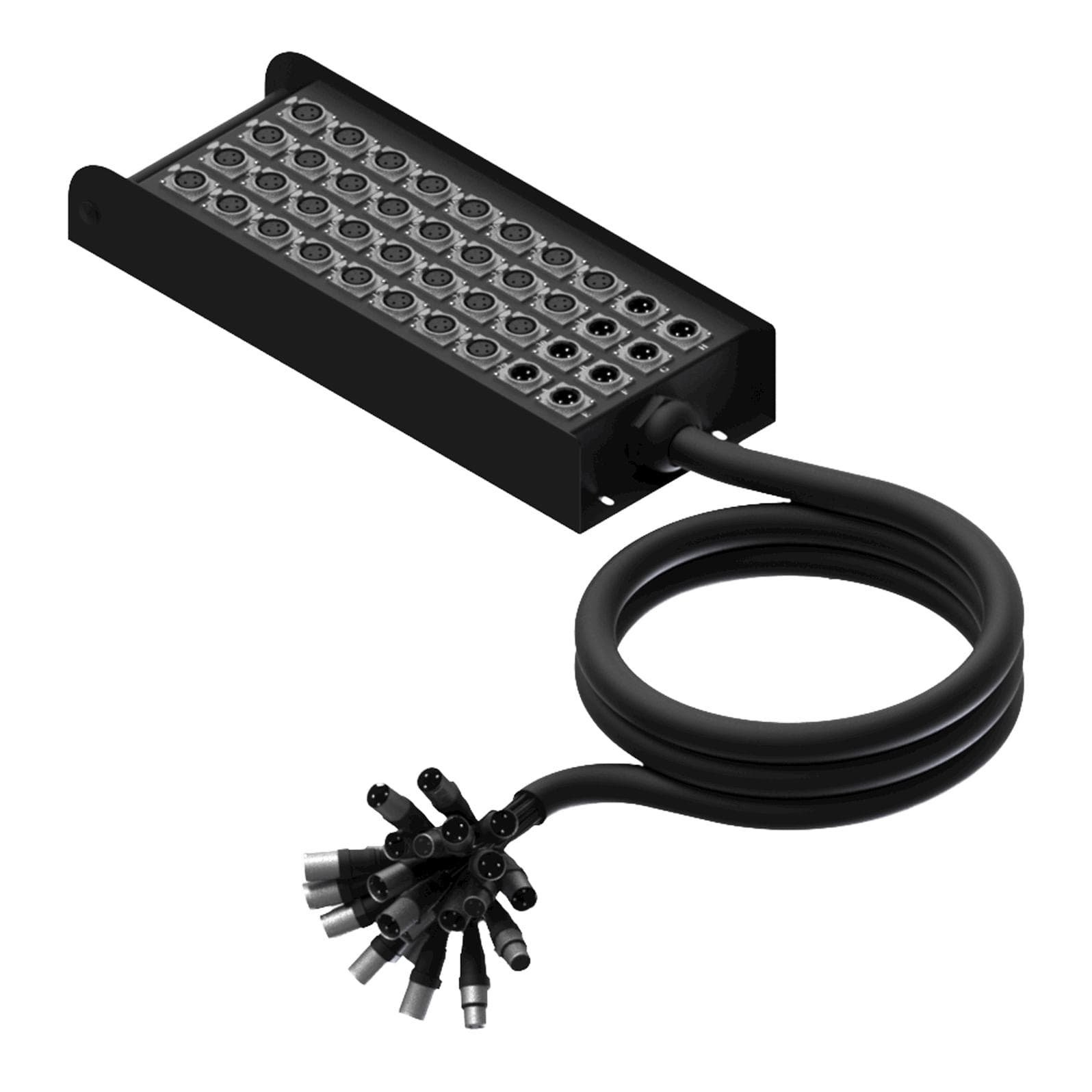 Multi stage block - 32 XLR female & 8 XLR male - 32 XLR male & 8 XLR female 30 meter