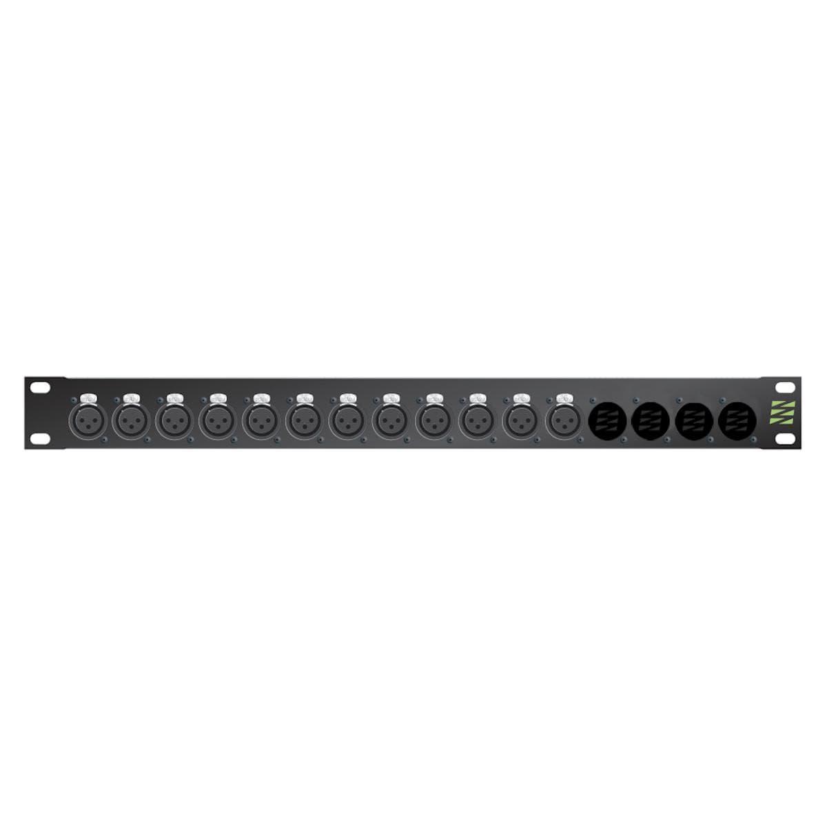 Sommer cable Audio XLR Patch panels Broadcast , 1 HE, 12 BE, XLR 3-pole male/XLR 3-pole female; HICO