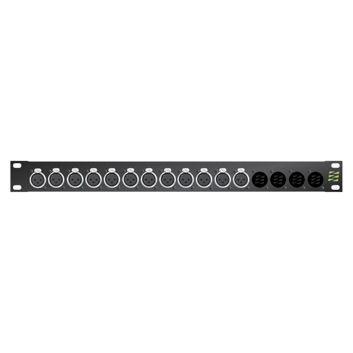 Sommer cable Audio XLR Patch panels Broadcast , 1 HE, 12 BE, XLR 3-pole male/XLR 3-pole female; NEUT