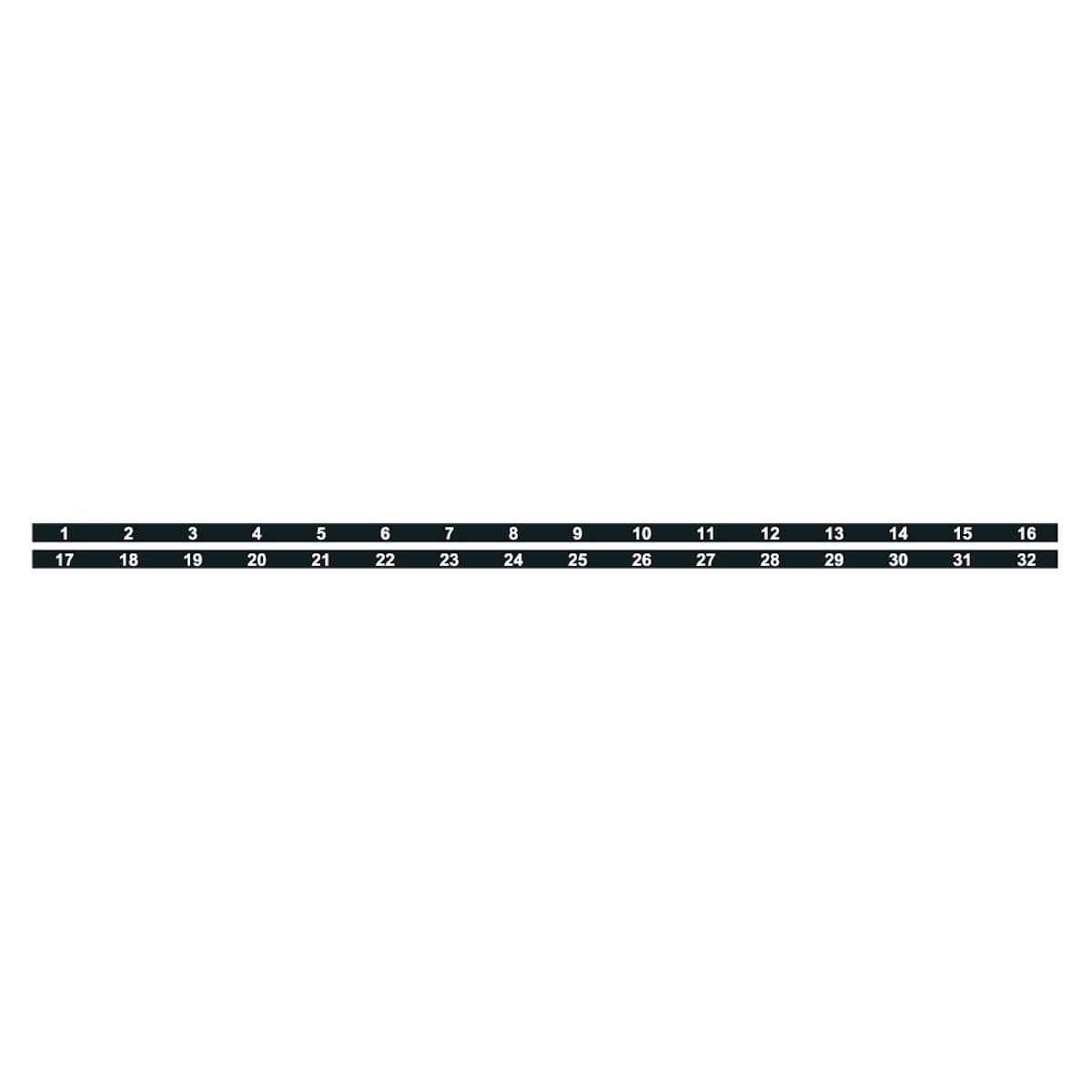 Sommer cable Numbered strips, black