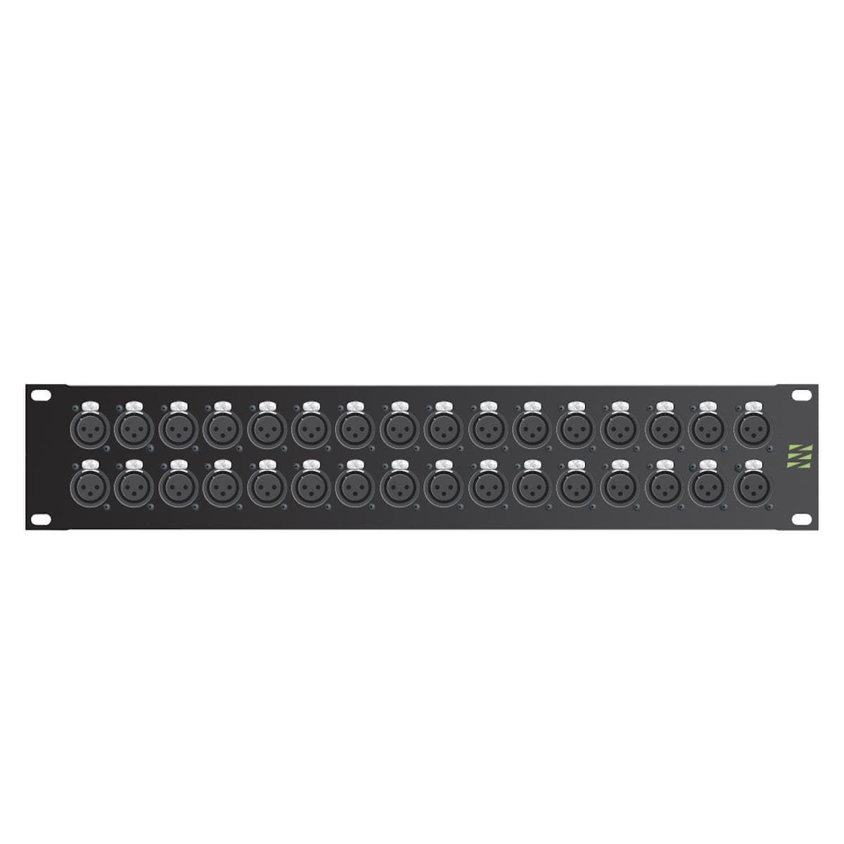 Sommer cable Audio-connection panel XLR , 1 HE, 12 BE, XLR 3-pole male/XLR 3-pole female; HICON; gol