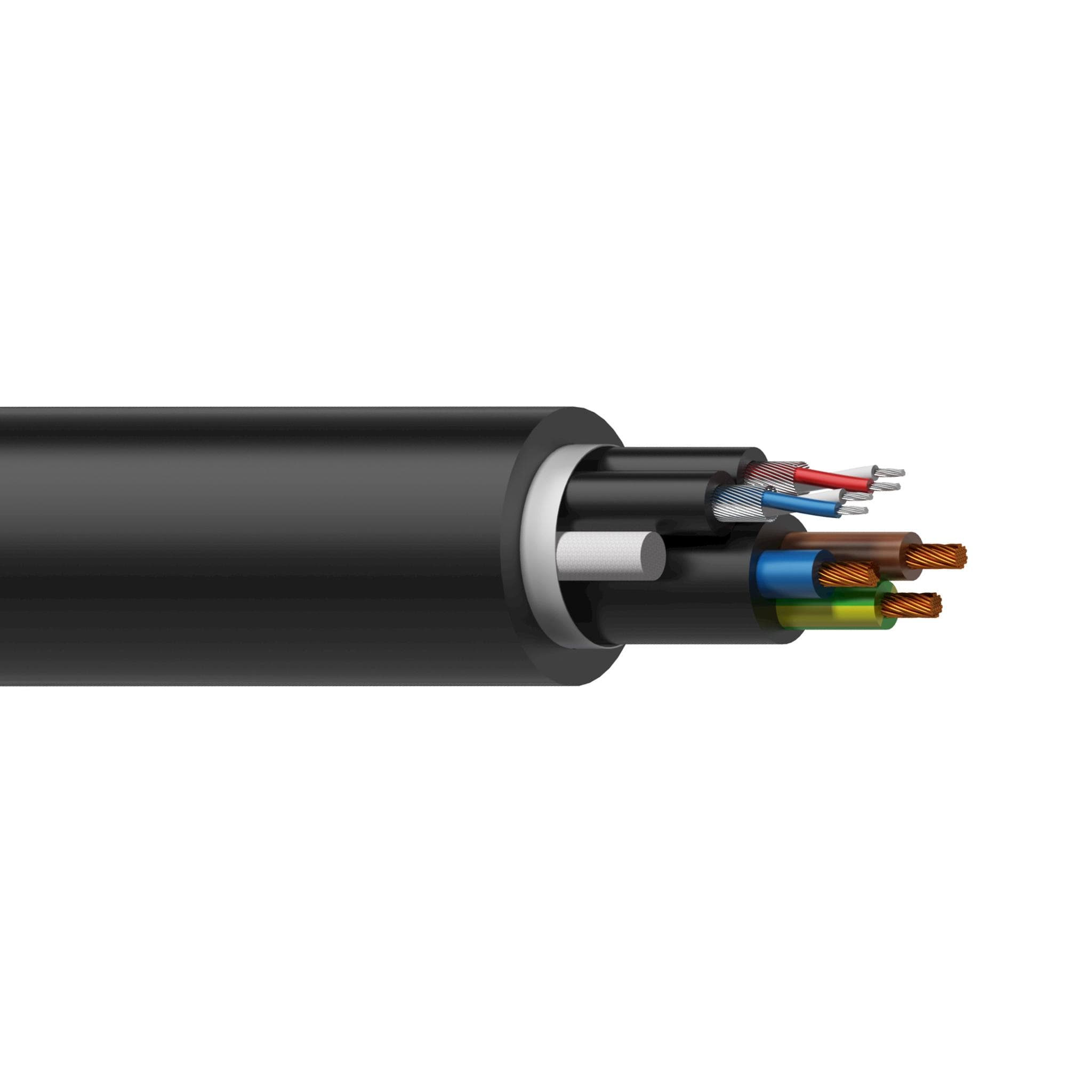 Power & 2 x balanced signal cable - 3 x 1.5 mm² & 2 pairs x 0,16 mm ² - 16 AWG & 25 AWG 100 meter