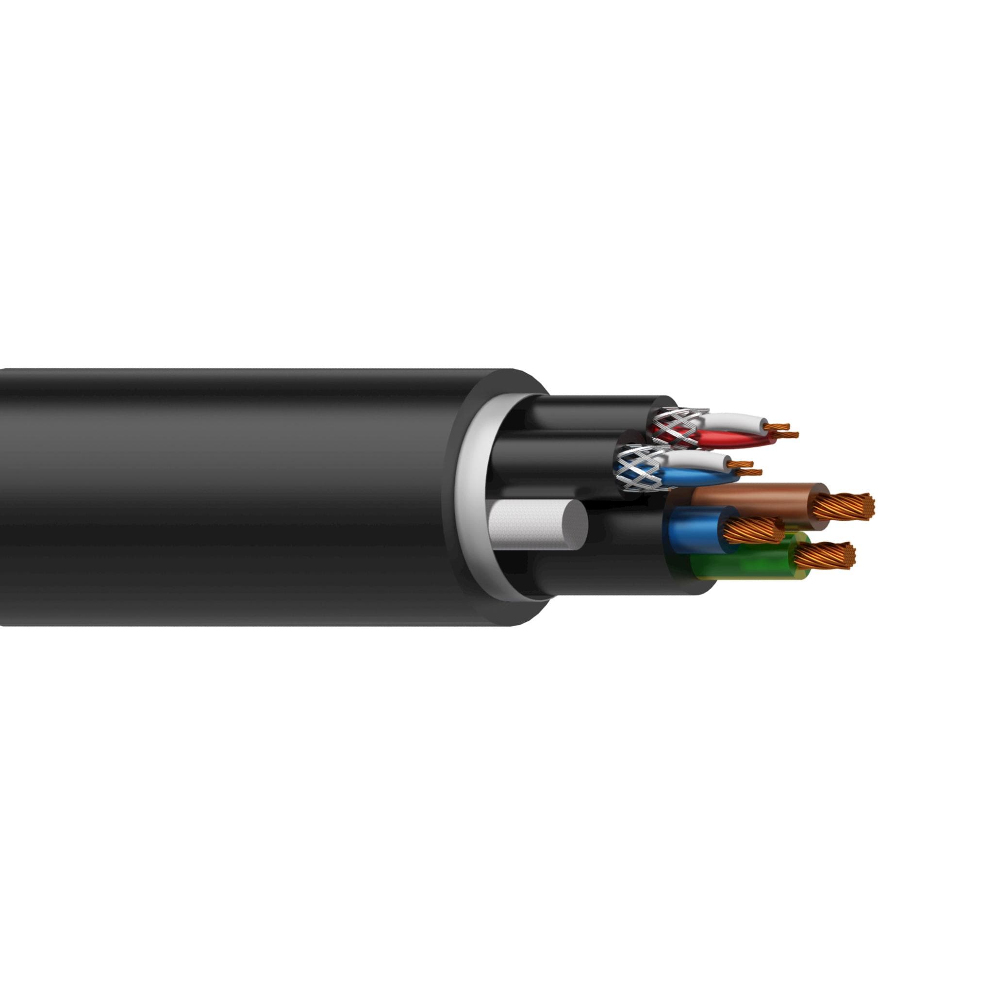 Power & 2 x DMX-AES cable - 3 x 2.5 mm² & 2 pairs x 0,11 mm ² - 13 AWG & 26 AWG 100 meter
