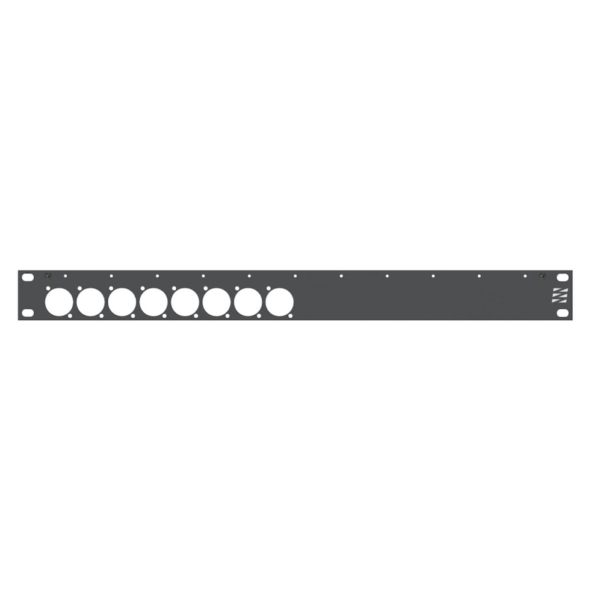 Sommer cable Rack panel, universal D series, Aluminum milled, 4mm, 1 HE, anthracite, including stain