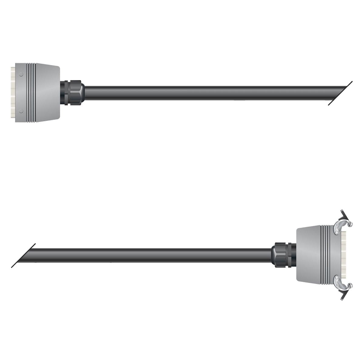 Multicore cable with rectangular MP-connector -> Rectangular MP-connector | 12/04 | Central mass/PLA