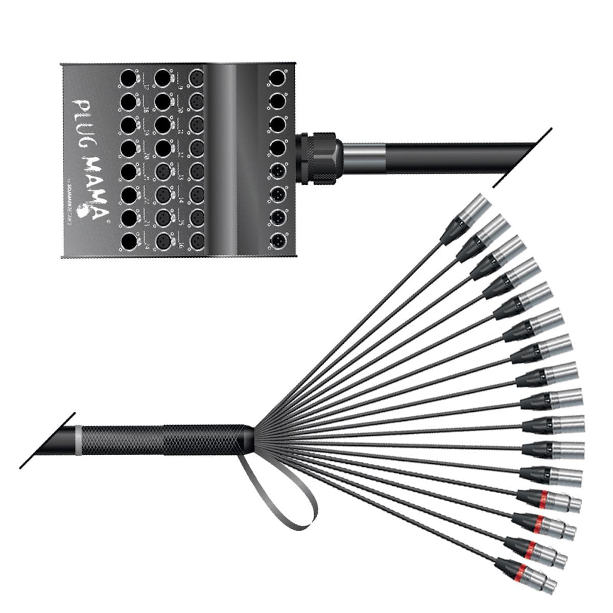 Stagebox <-> Multicore | 12/04 | PLUG MAMA | separate ground / QUANTUM | NEUTRIK XLR | NEUTRIK XLR |