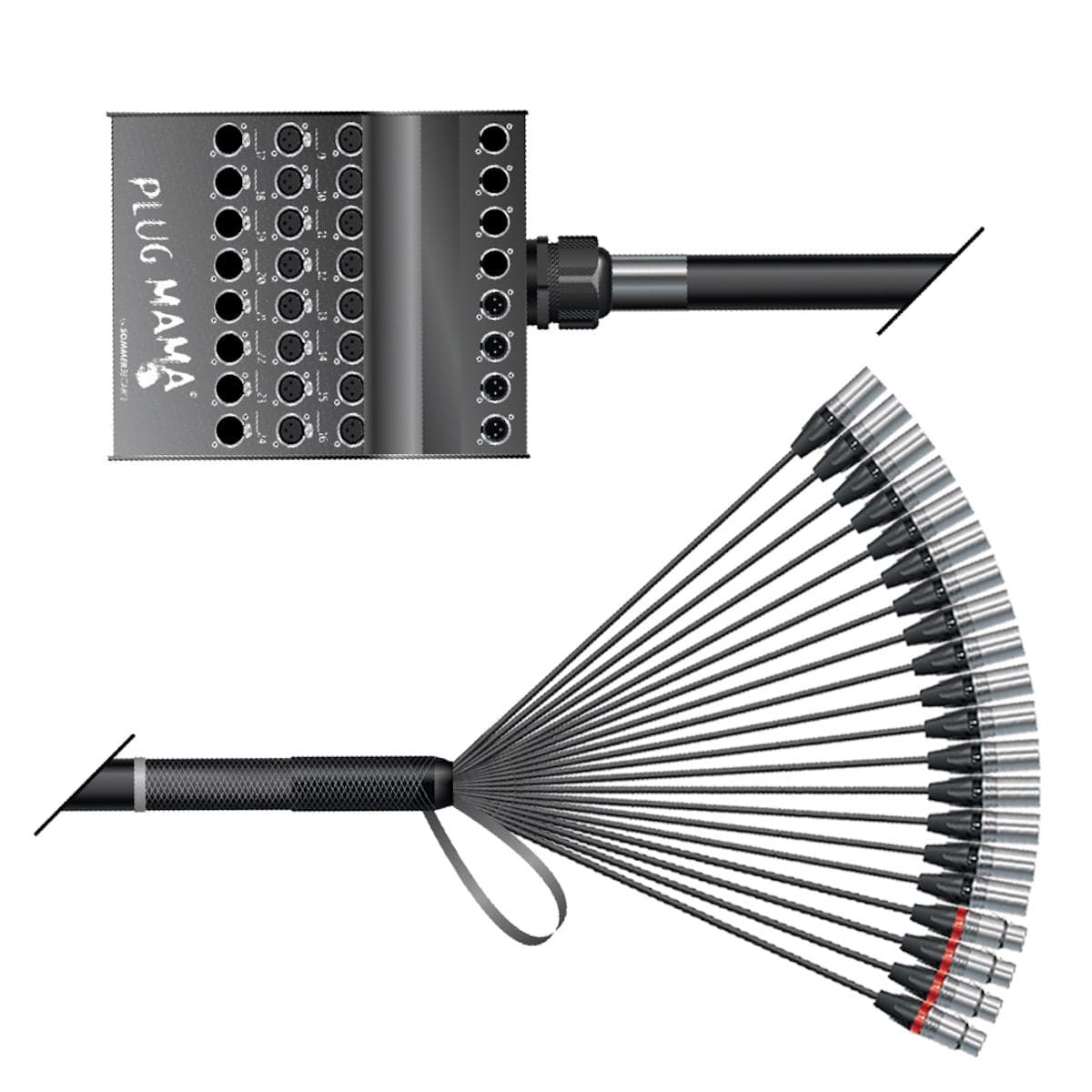 Stagebox <-> Multicore | 16/04 | PLUG MAMA | separate ground / QUANTUM | NEUTRIK XLR | NEUTRIK XLR |