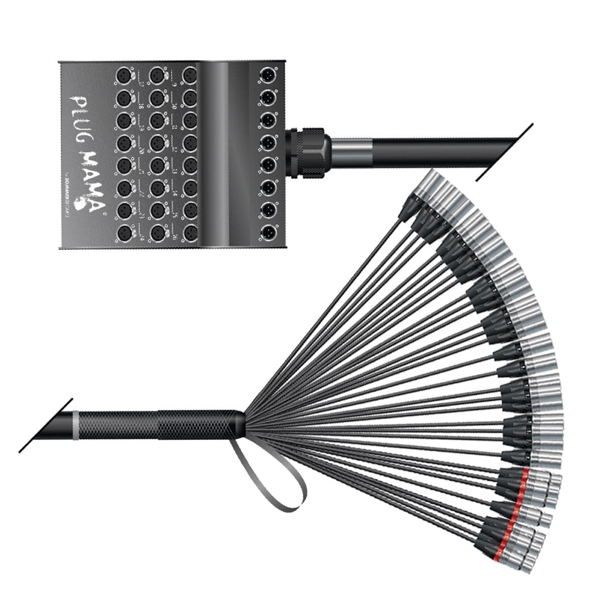 Stagebox <-> Multicore | 24/08 | PLUG MAMA | separate ground / QUANTUM | NEUTRIK XLR | NEUTRIK XLR |