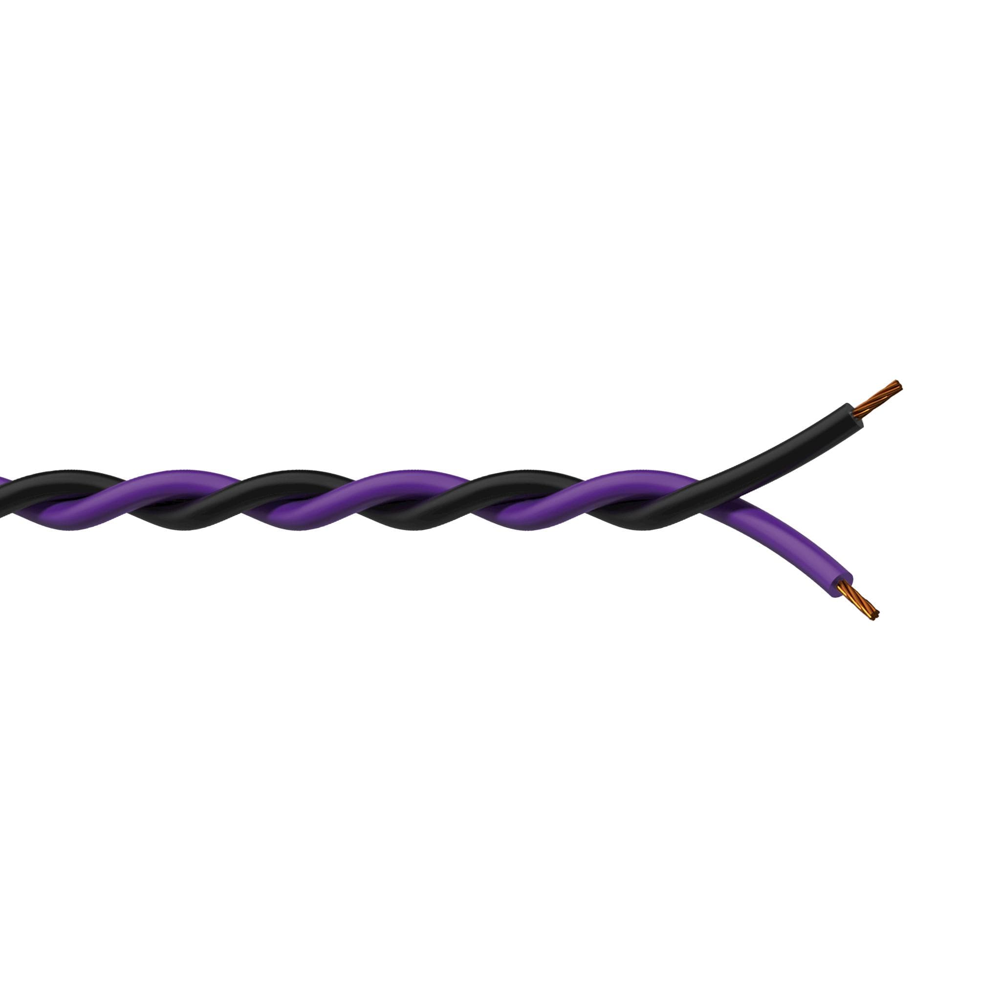 Twisted assembling cable - 2 x 1 mm² - 17 AWG , black & purple