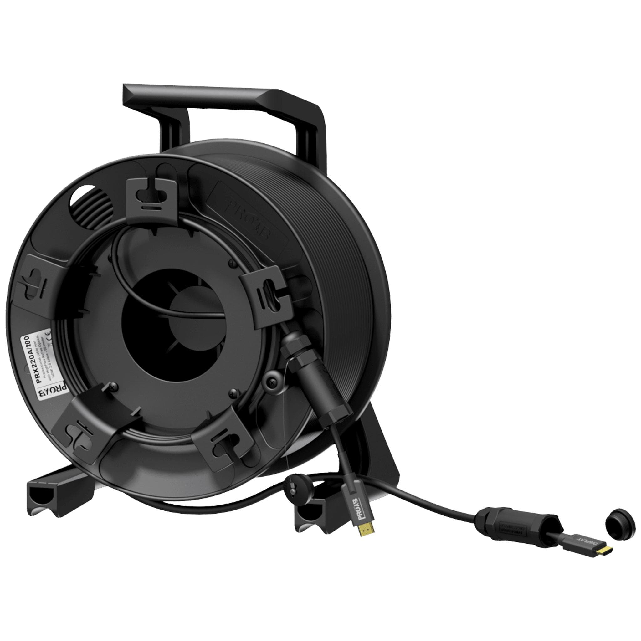 Cable reel - HDMI A male - HDMI A male - Armored active optical - HighFlex™ 100 meter