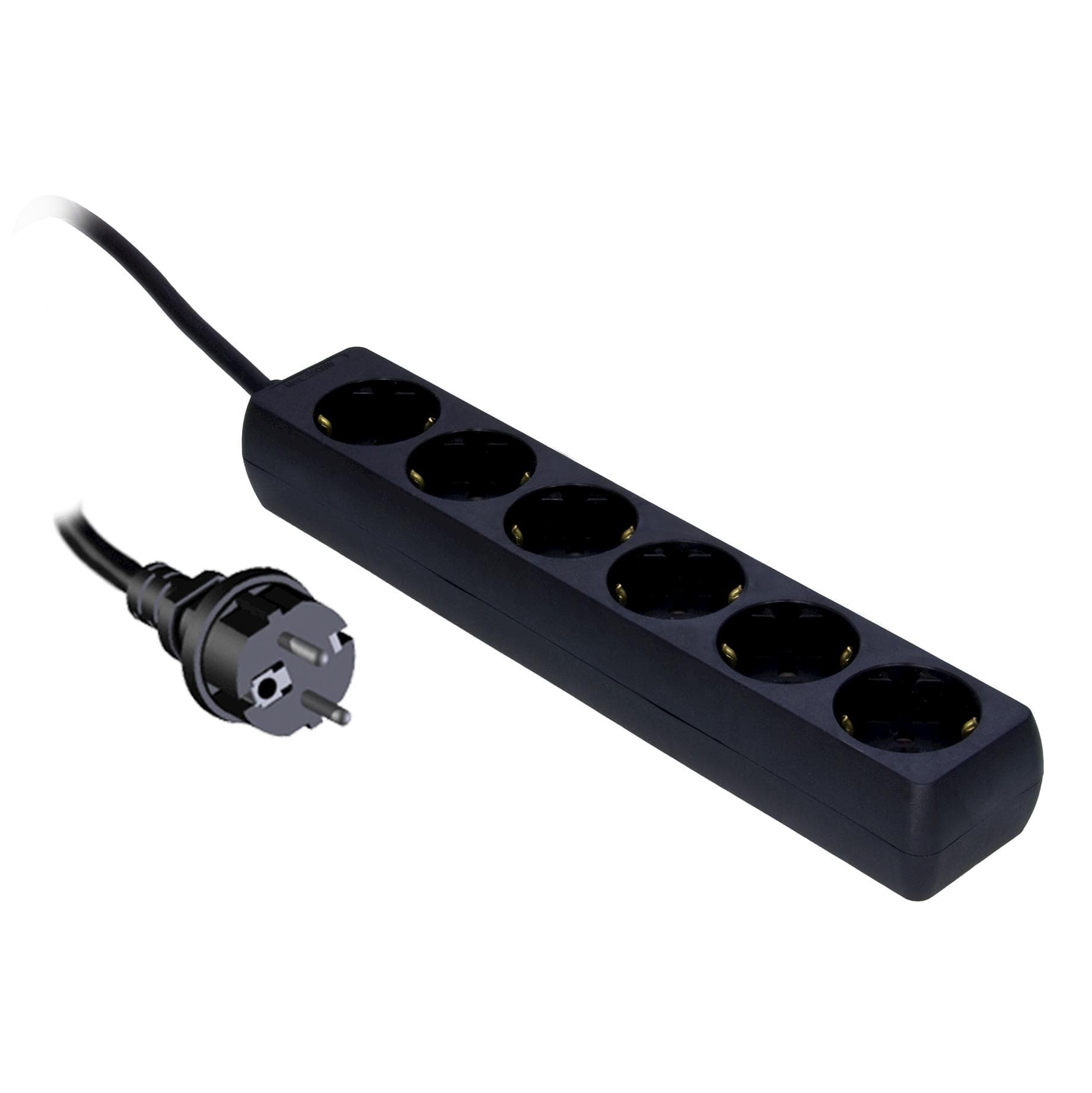 Powerstrip with child protection, 6-way 6 german sockets, 5m cable