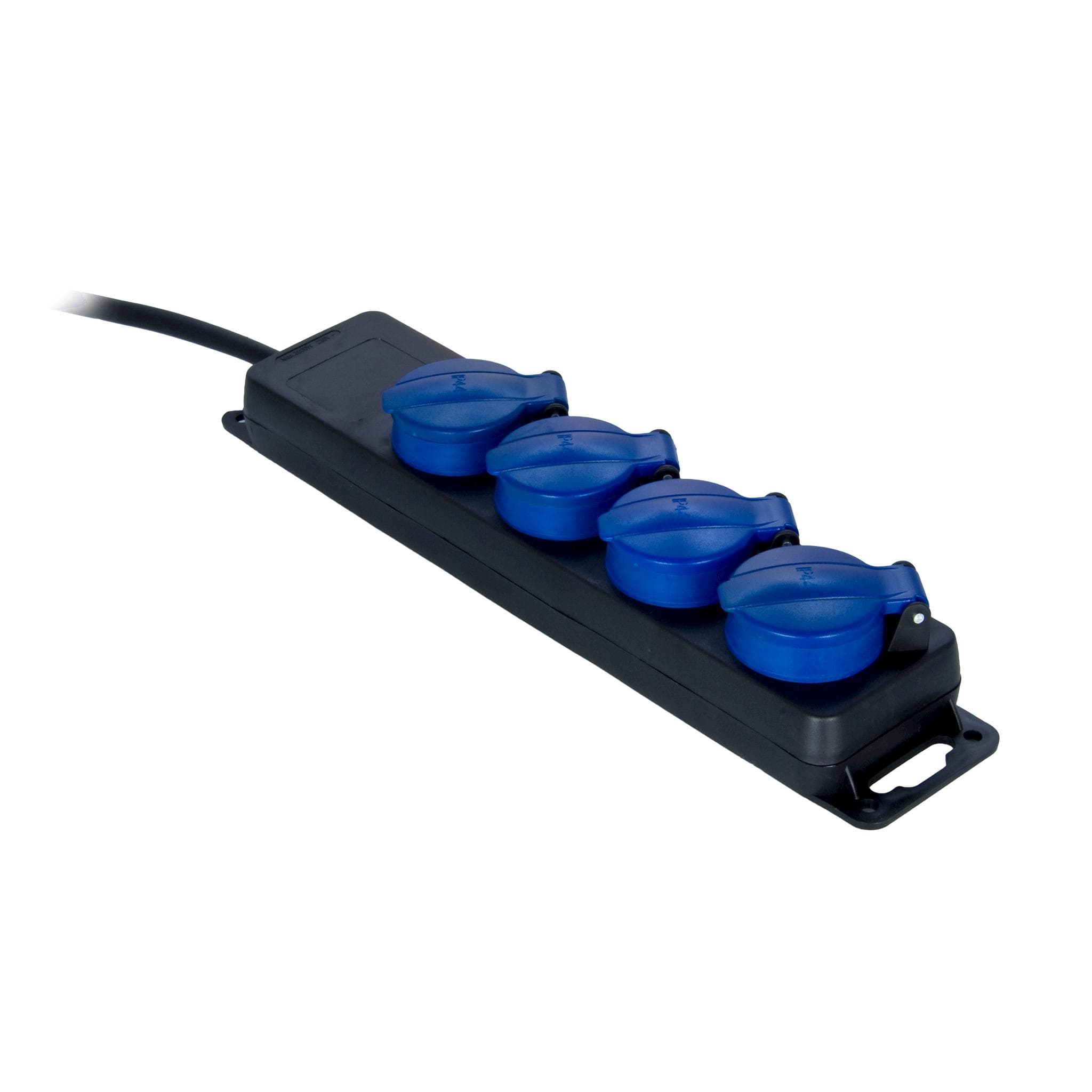 IP44 powerstrip, 4-way 4 german sockets, ip44, 1,5m