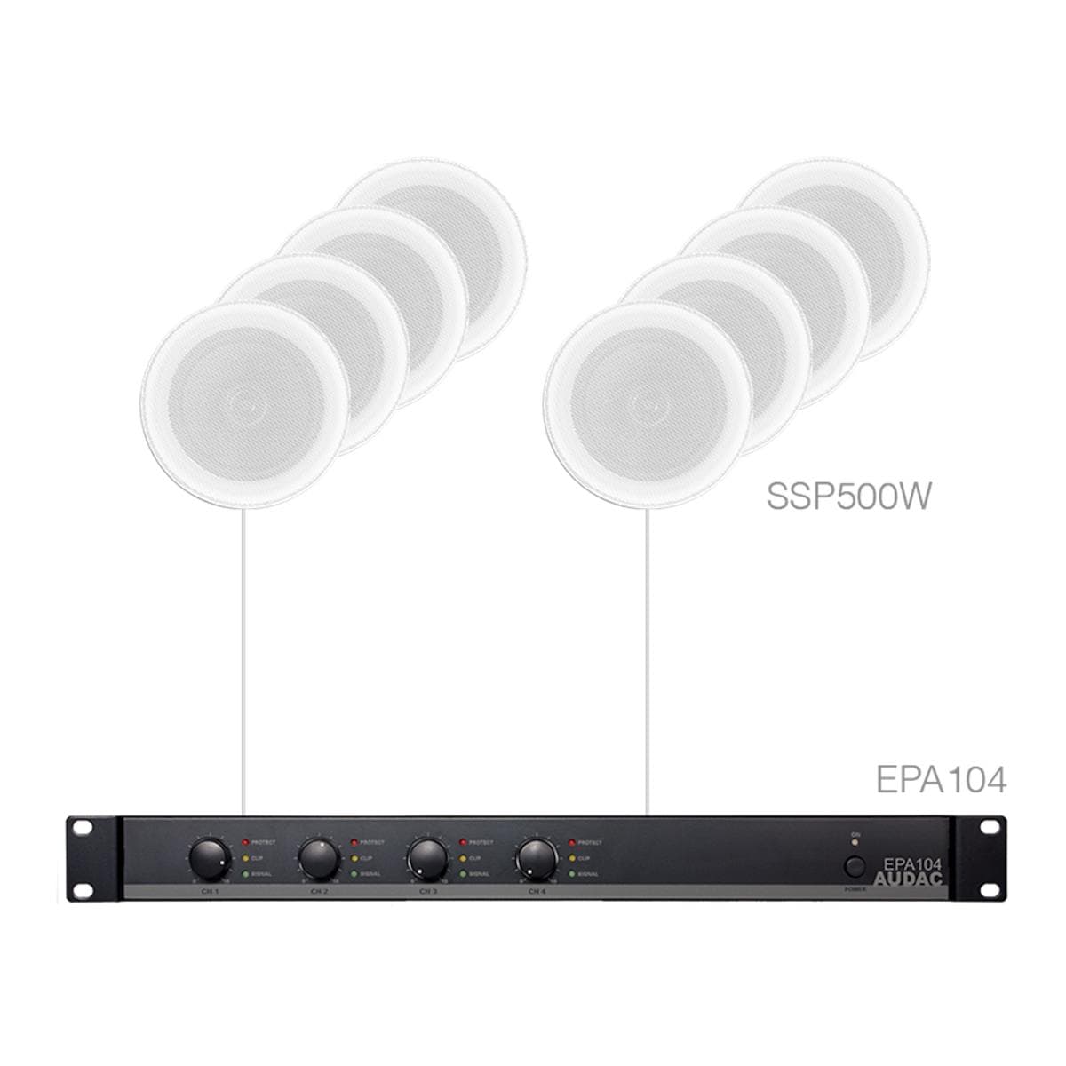 PURRA4.8E/W 8x SSP500 + EPA104 White