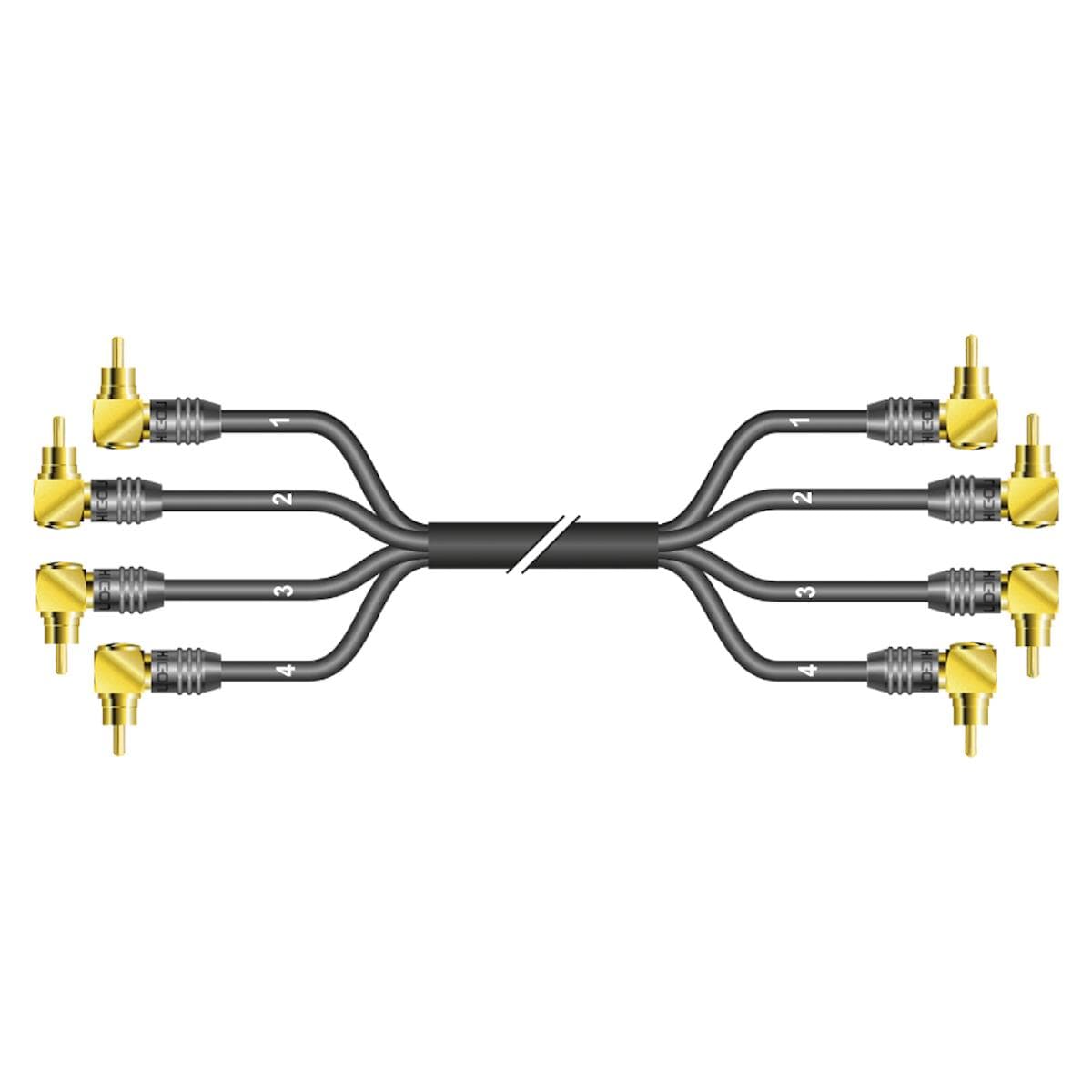 Rca patch cable, unbalanced SC-Quantum Highflex, 4 x 0,14 mm² | RCA / RCA, HICON | 04/00 | 5,00m