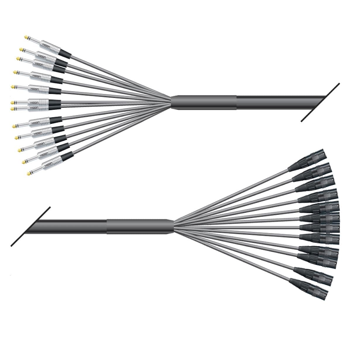 Studio loom | 12/00 | QUANTUM | HICON jack stereo | HICON XLR male | 10,00m