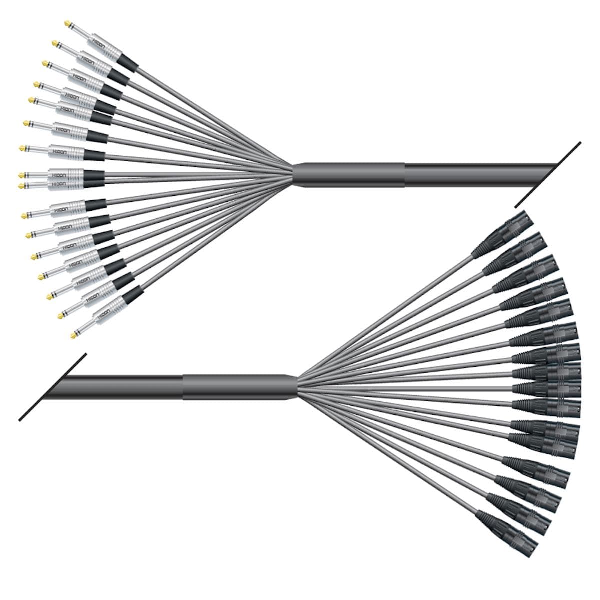 Studio loom | 16/00 | QUANTUM | HICON jack stereo | HICON XLR male | 10,00m