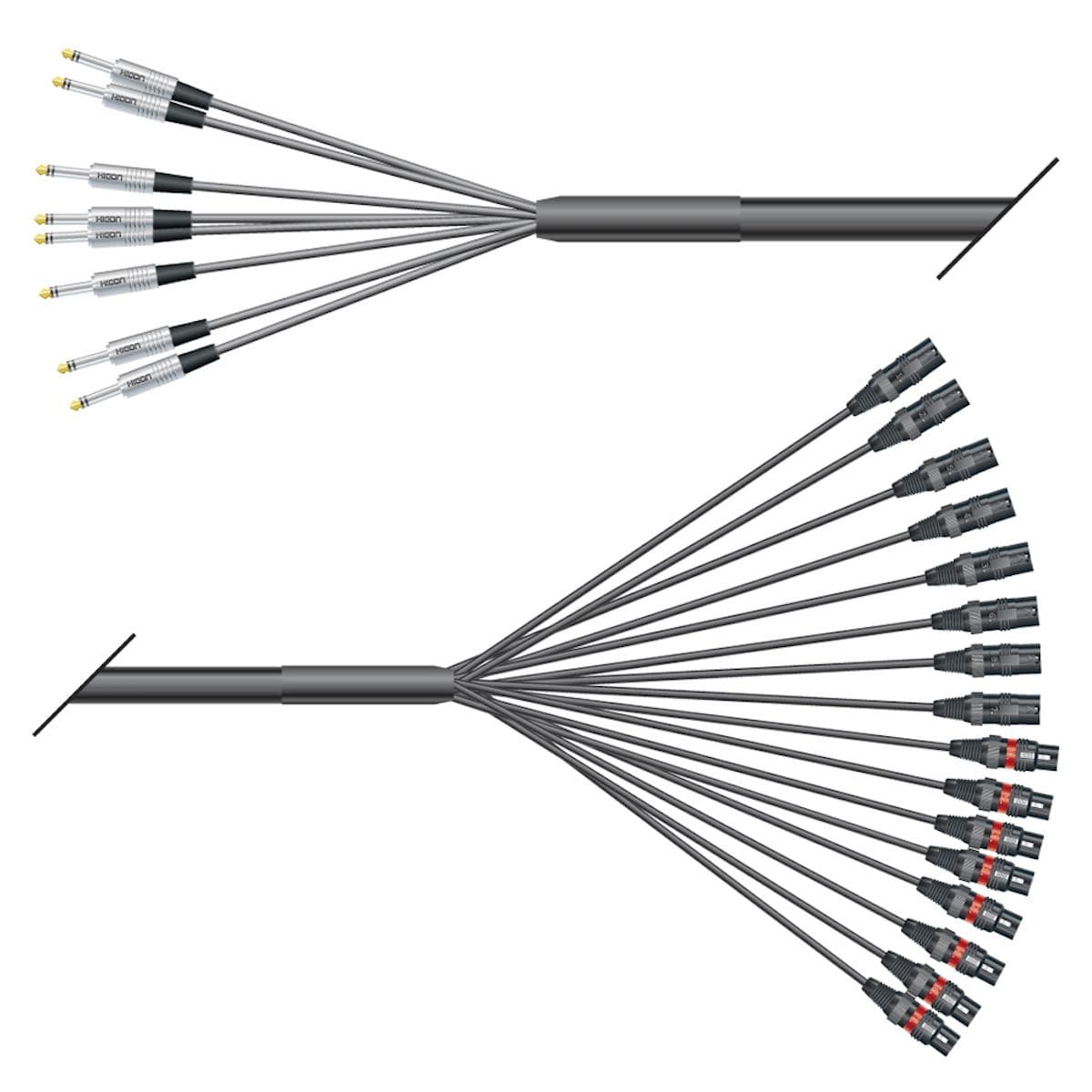 Studio looms insert | 08/16 | QUANTUM | HICON jack stereo | HICON XLR | 10,00m