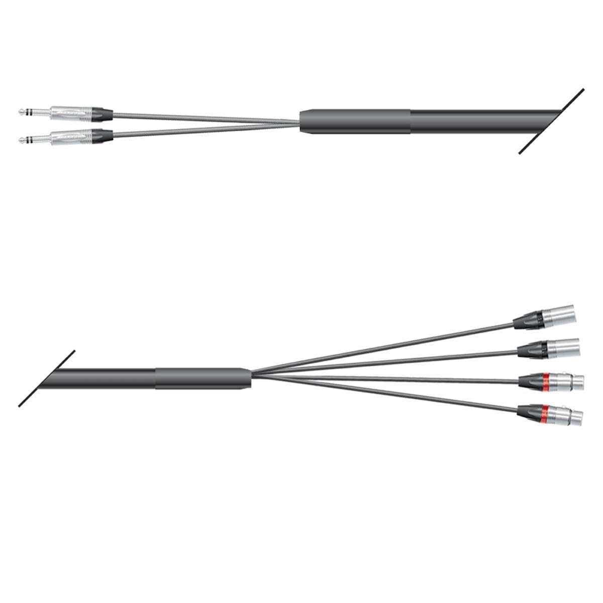 Studio looms insert | 02/04 | QUANTUM | NEUTRIK jack stereo | NEUTRIK XLR | 10,00m