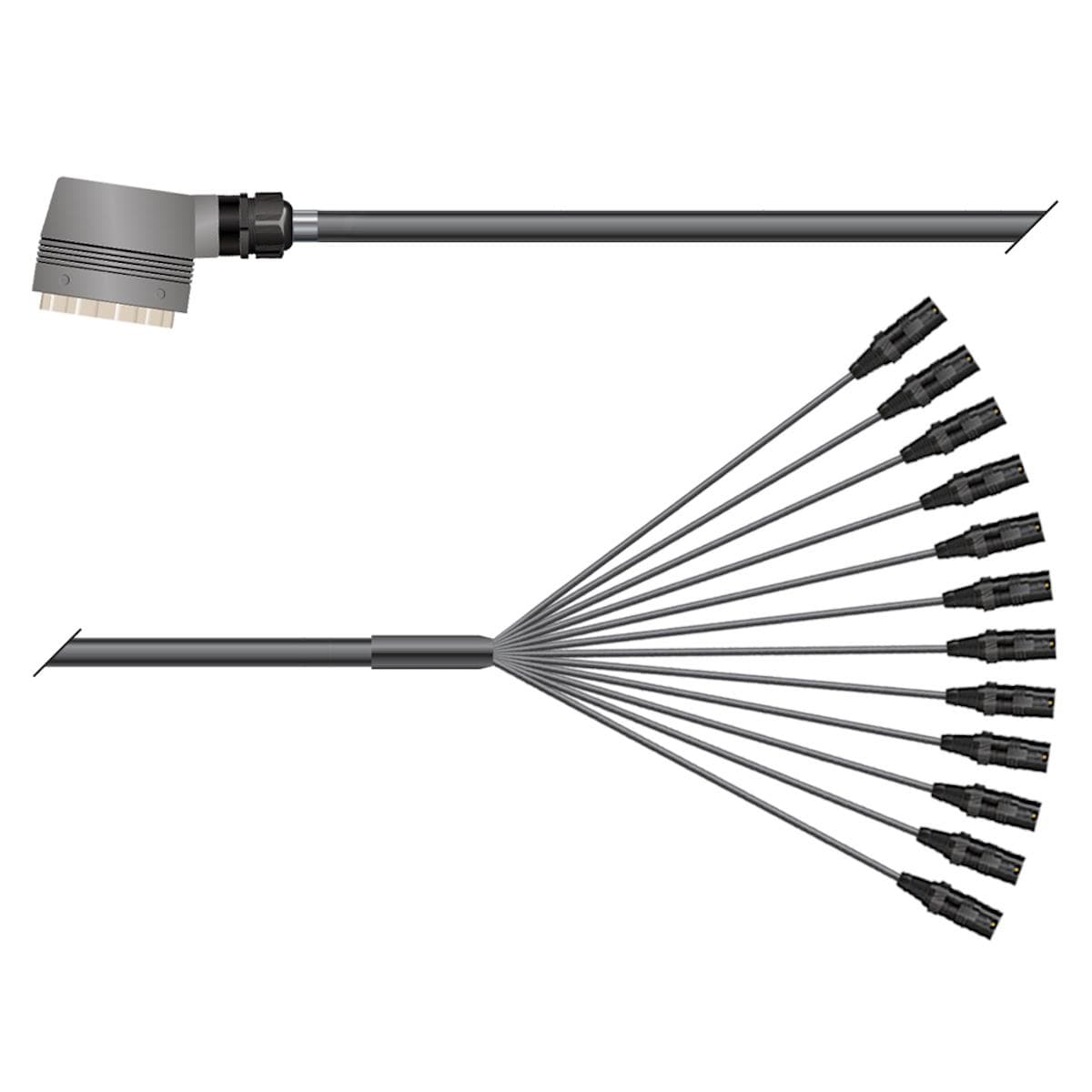 Multicore cable with rectangular MP-connector -> Splice | 12/00 | separate ground / QUANTUM | Multip