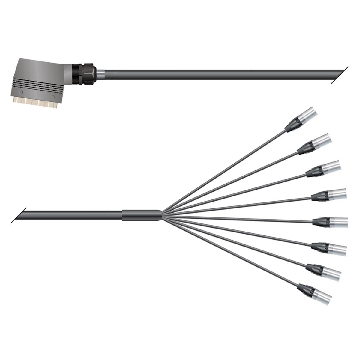Multicore cable with rectangular MP-connector -> Splice | 08/00 | separate ground / QUANTUM | Multip