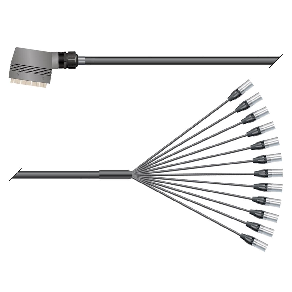 Multicore cable with rectangular MP-connector -> Splice | 12/00 | separate ground / QUANTUM | Multip