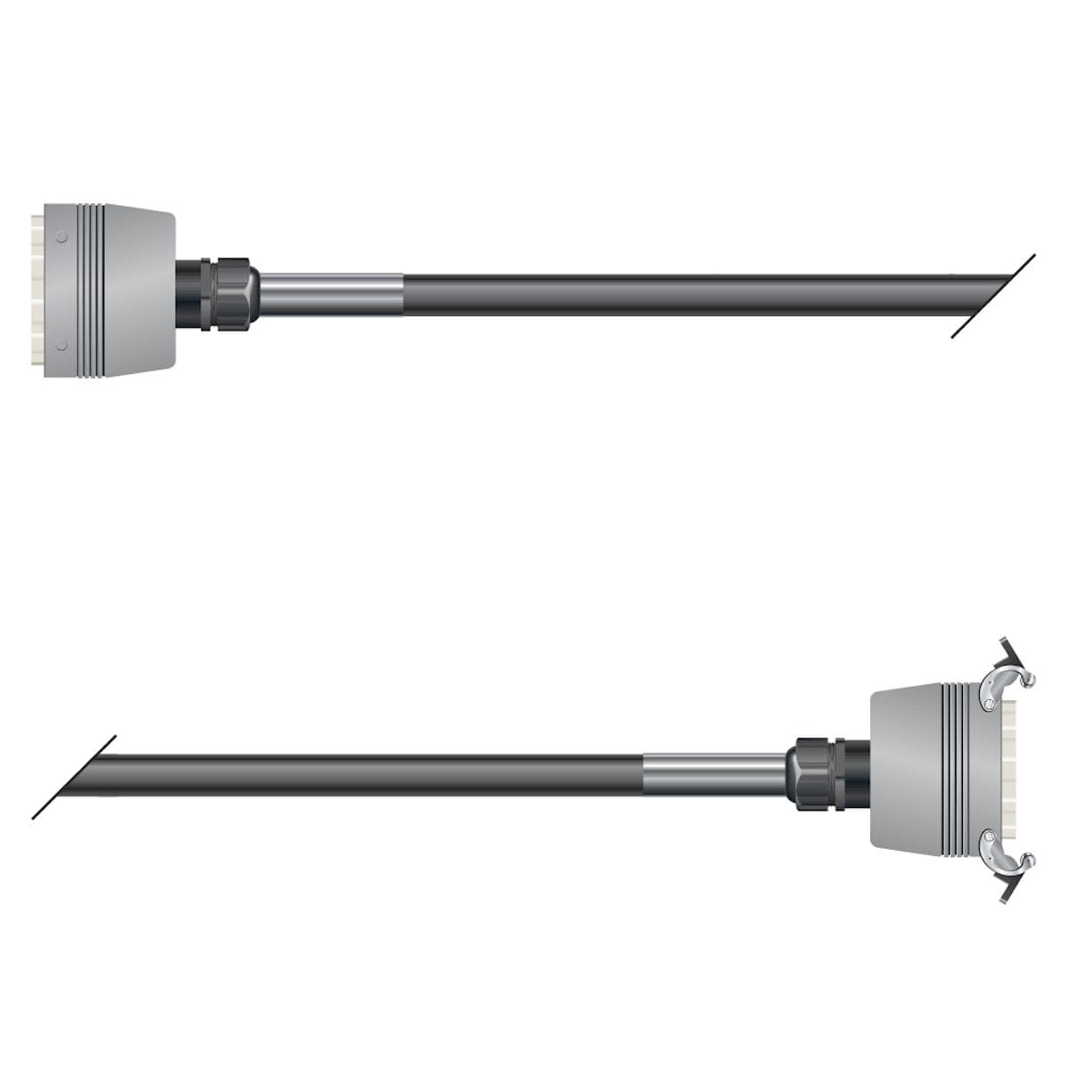 Multicore cable with rectangular MP-connector -> Rectangular MP-connector | 08/00 | separate ground