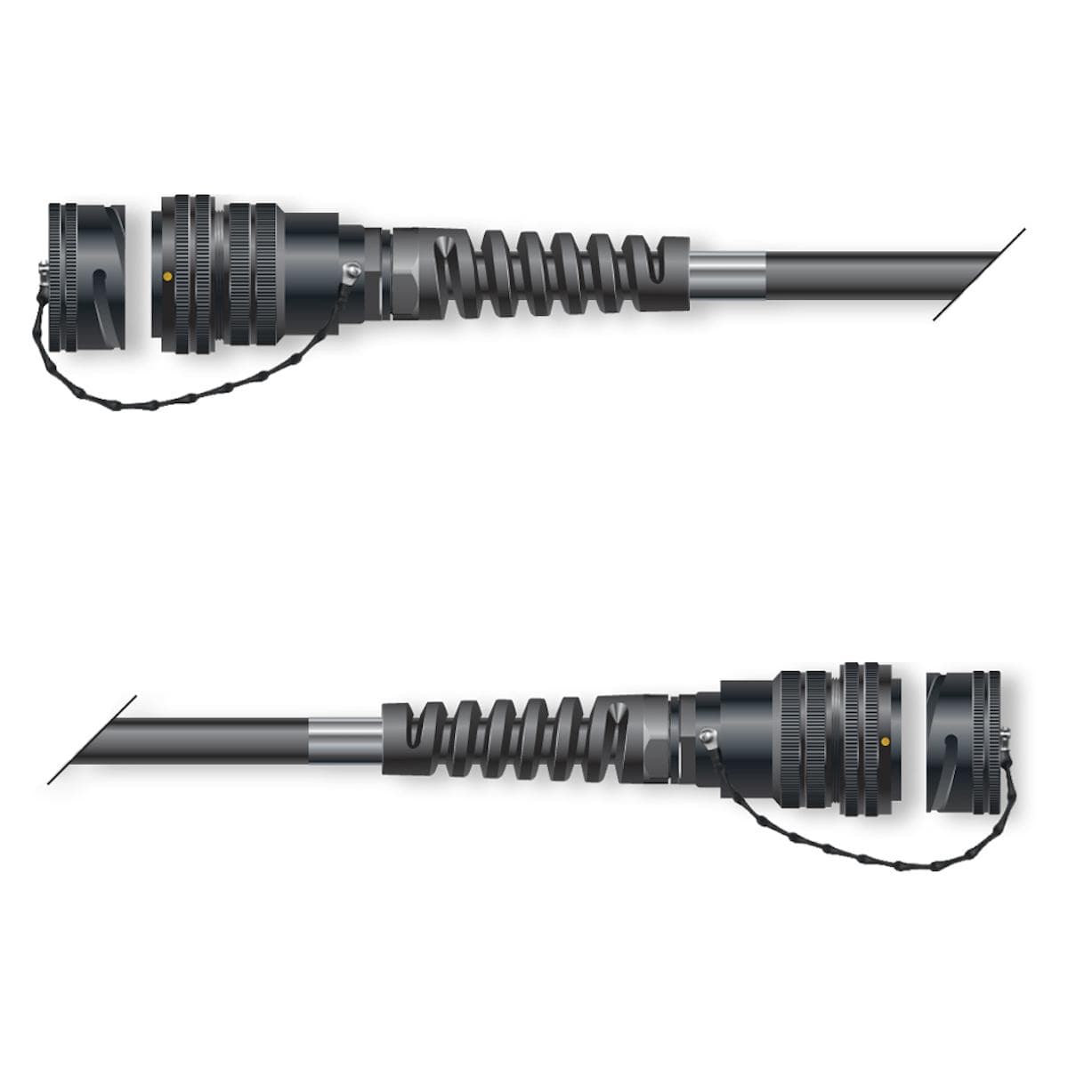Multicore cable with round LK-connector -> Round LK-connector ; seperate grounding | 24/00 | seperat