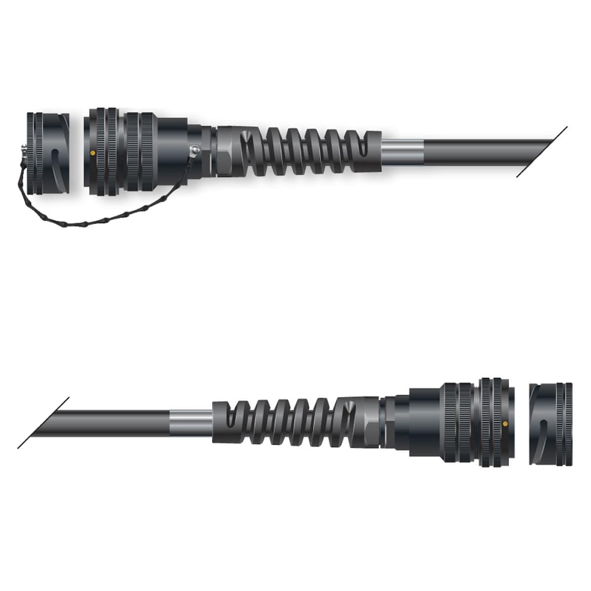 Multicore cable with round LK-connector -> Round LK-connector ; seperate grounding | 08/00 | separat